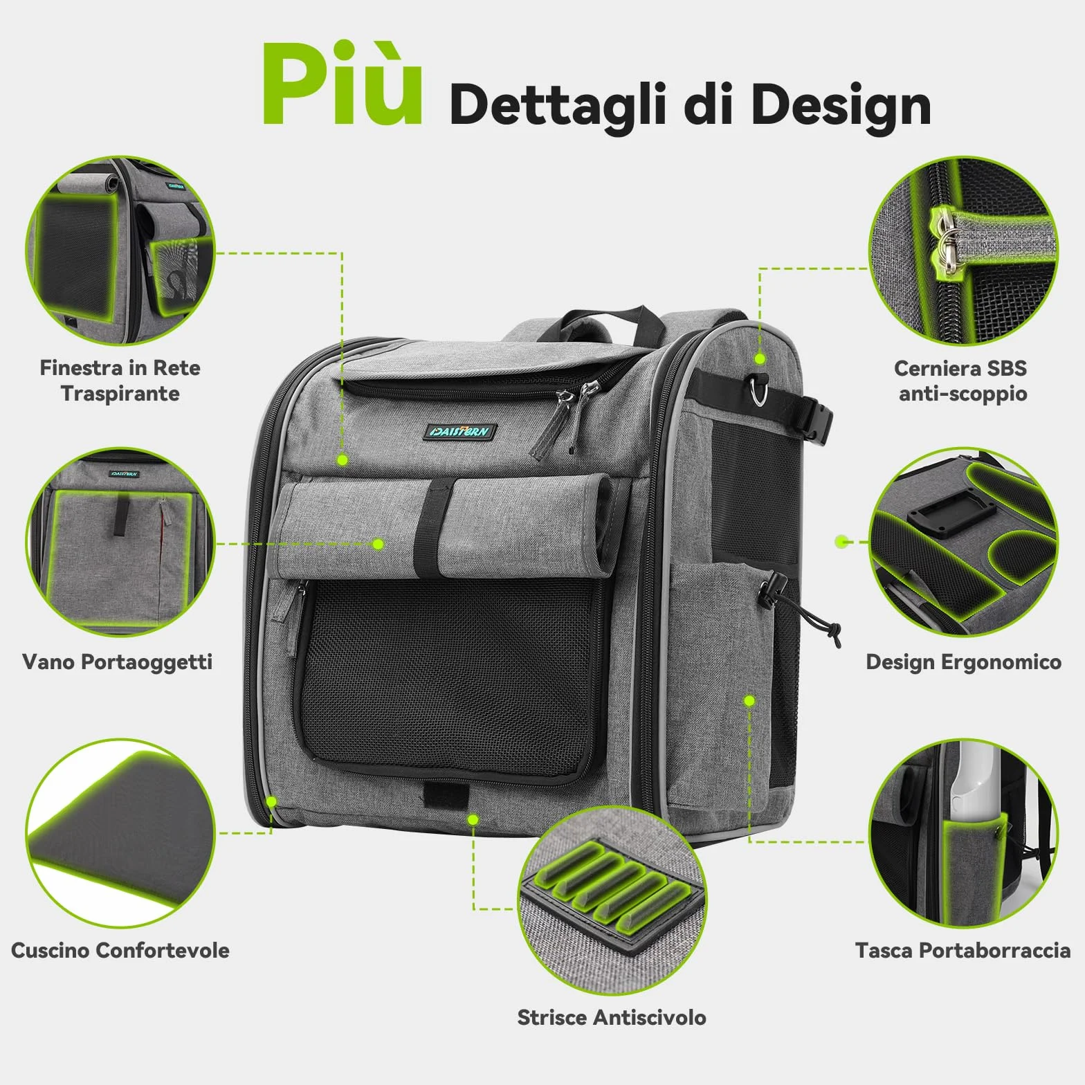 Cestino anteriore per cani, 4 in 1, pieghevole, per animali domestici, borsa a tracolla, sedile auto con supporto a L resistente, diametro 3,38 cm, cuscino impermeabile e strisce riflettenti