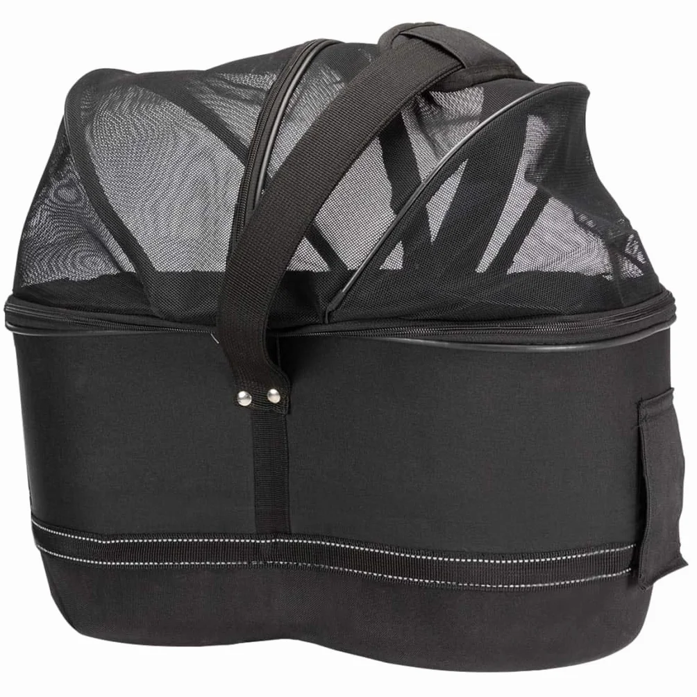 TRIXIE 13111 - Cestino per Bicicletta per Portapacchi Stretto, Eva, 29 × 42 × 48 cm, Colore: Nero
