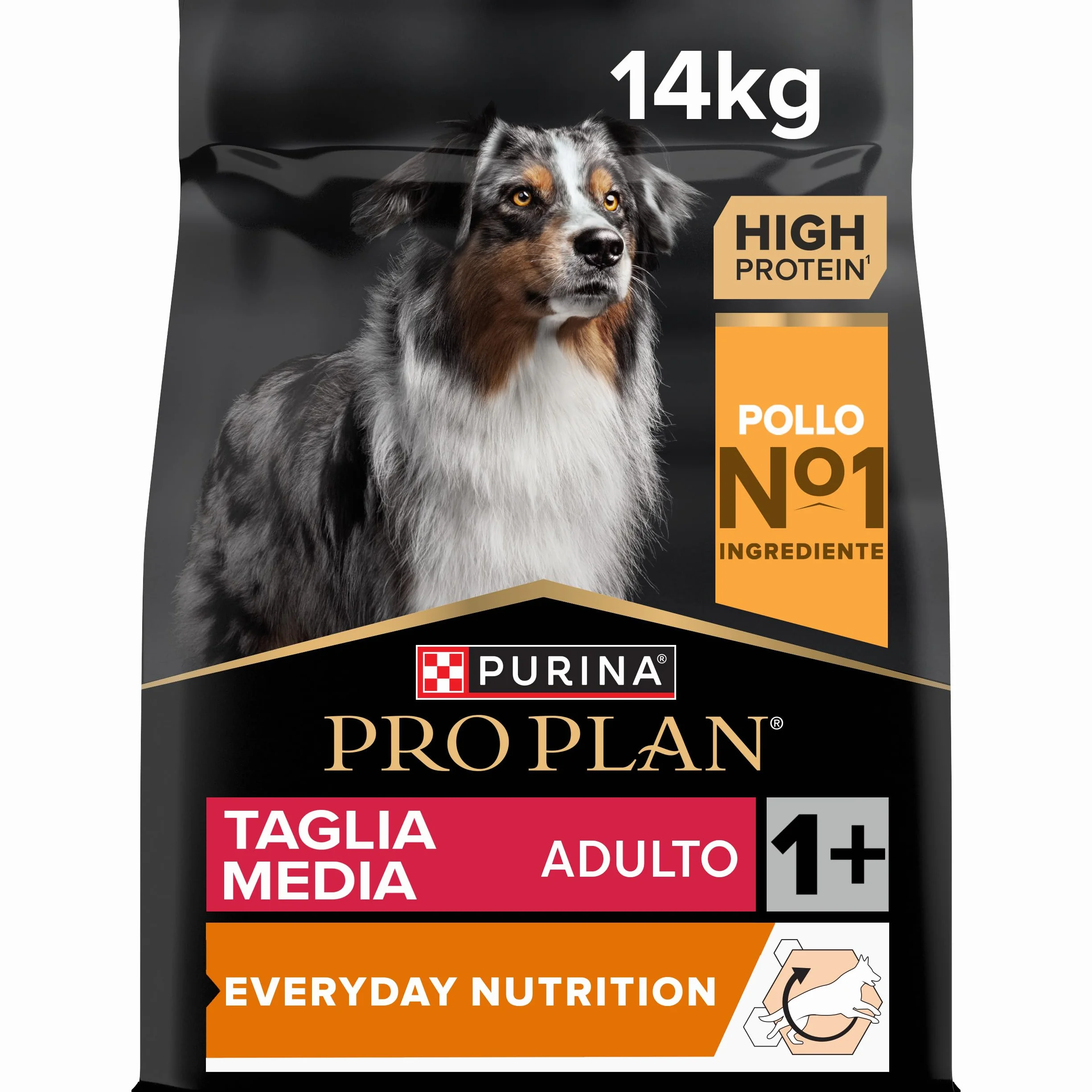 PURINA PRO PLAN Crocchette per Cani Adulti Taglia Media con Pollo, Cibo Secco 14 kg