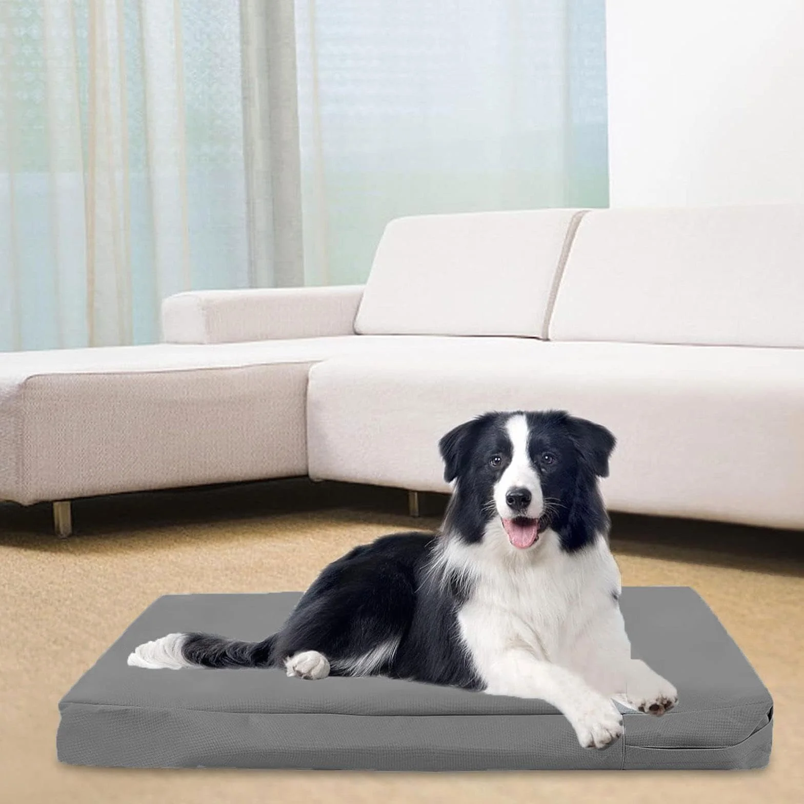 KESOTO Copertura per Cuccia Canina in Tessuto Oxford Lavabile, Coprimaterasso di Ricambio Impermeabile per Animali Domestici per Uso in Auto, in Gabbia O in Cuccia per Cani, 102 Cm X 69 Cm X 10