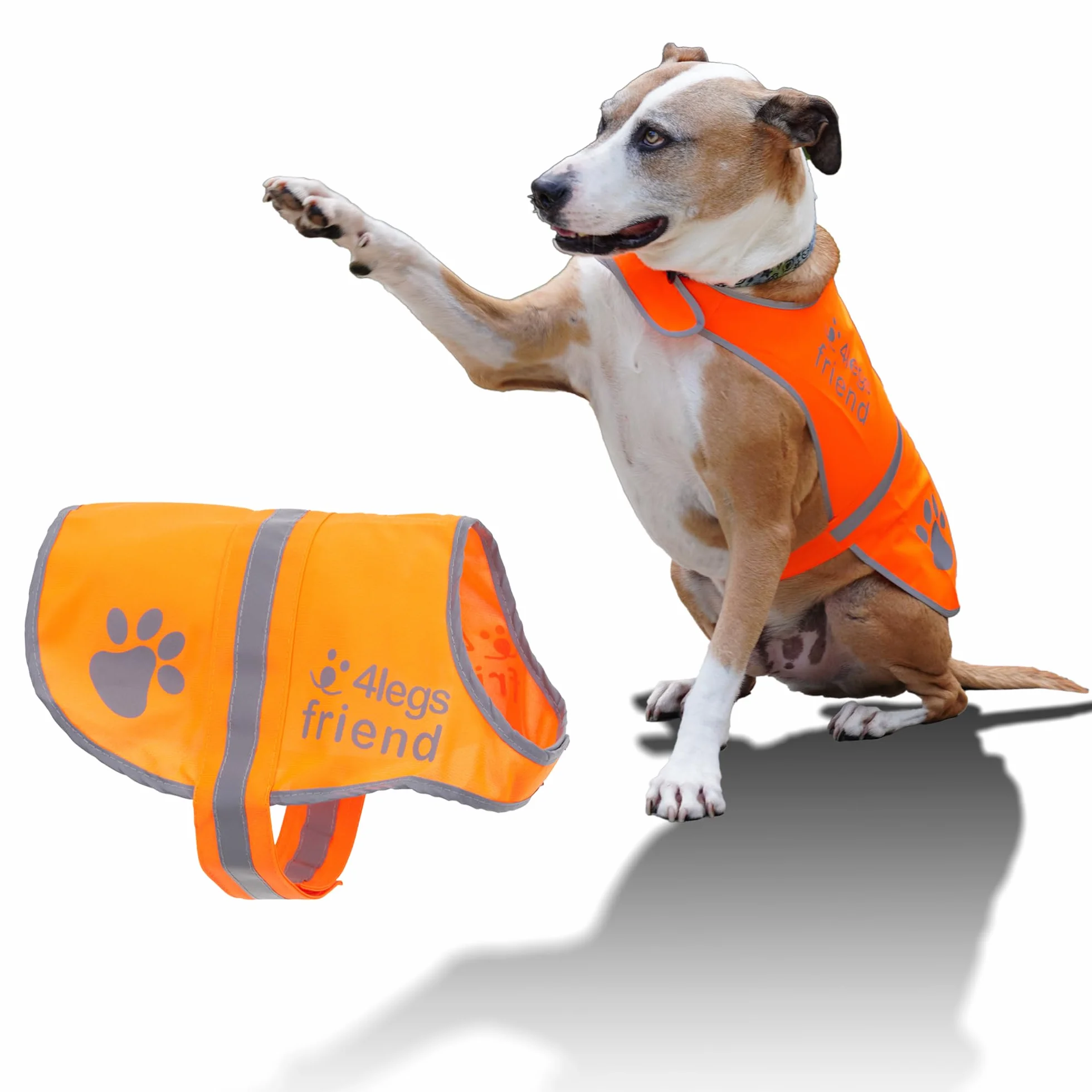 Cane riflettente di sicurezza gilet 5 misure adatte a cani 4-60 kg, giorno e notte ad alta visibilità per attività all' aperto, Mantieni il tuo cane visibile, al sicuro da auto e caccia incidenti