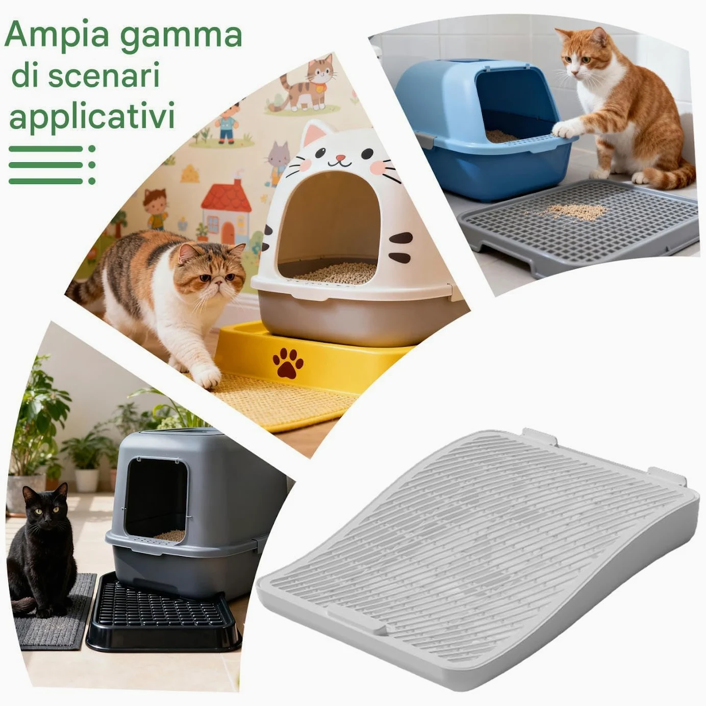 Rampa Per Lettiera Per Gatti | Scale Lavabili Per Per La Raccolta | Dei Rifiuti - Gradino Cattura Lettiera - Per Gatti Piccoli Grandi Anziani Divano Appartamento Balcone Terrazzo