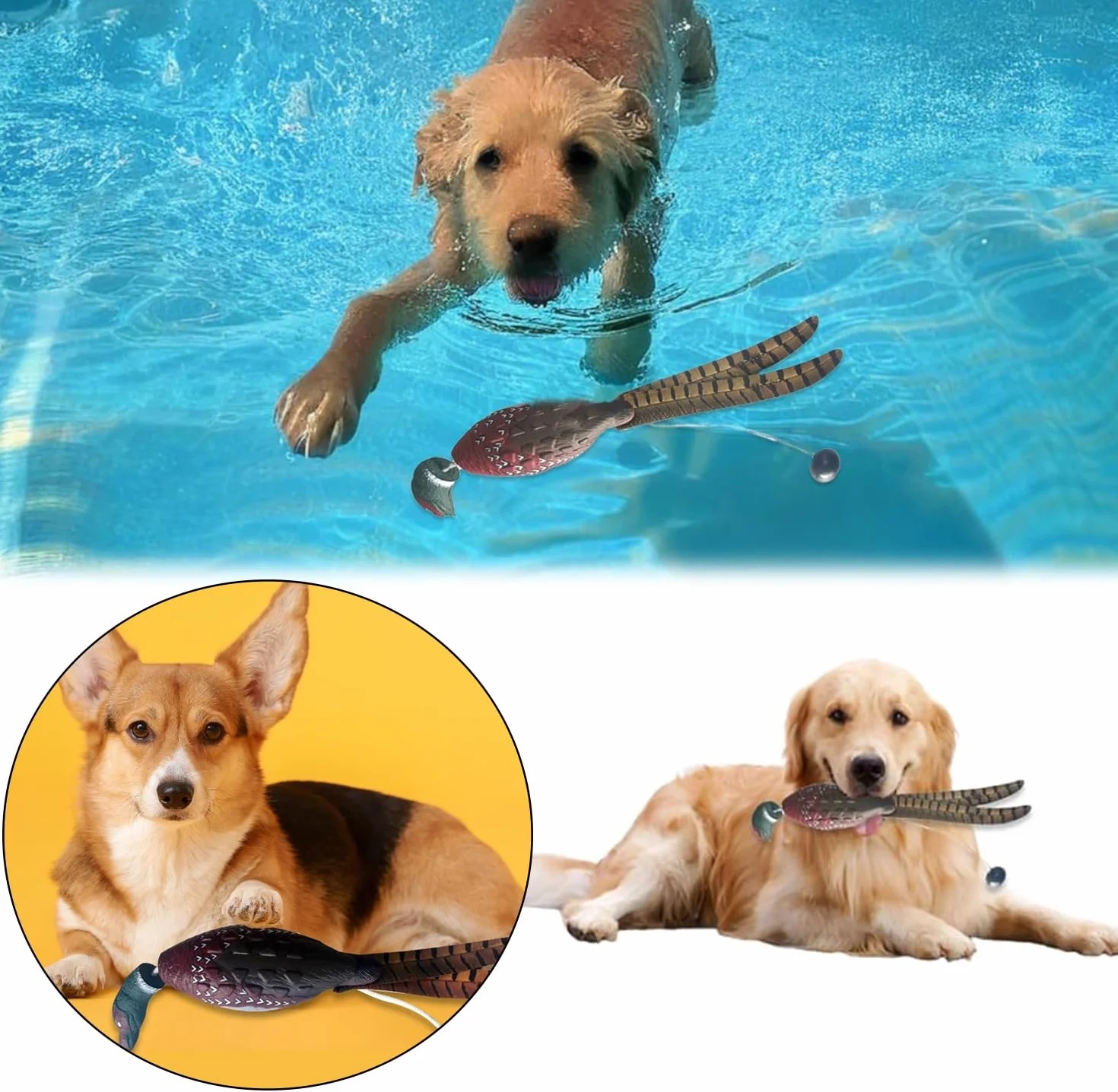 Dummy Addestramento per Cane, Pistola Dummy con levetta per lanciare, Abilità Recupero Migliorate per Cucciolo Caccia Retriever