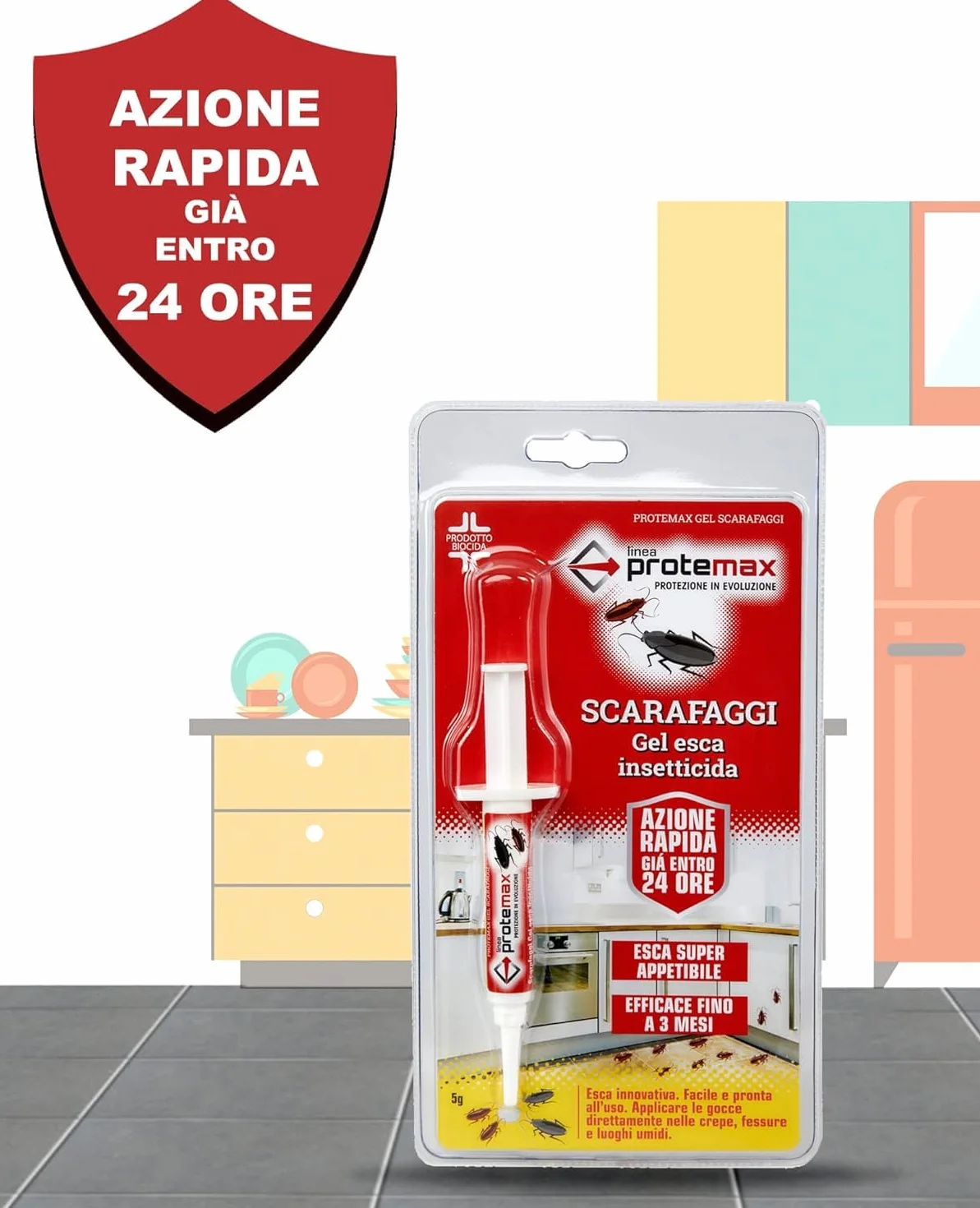 Protemax Siringa Gel Scarafaggi 7 g, 314