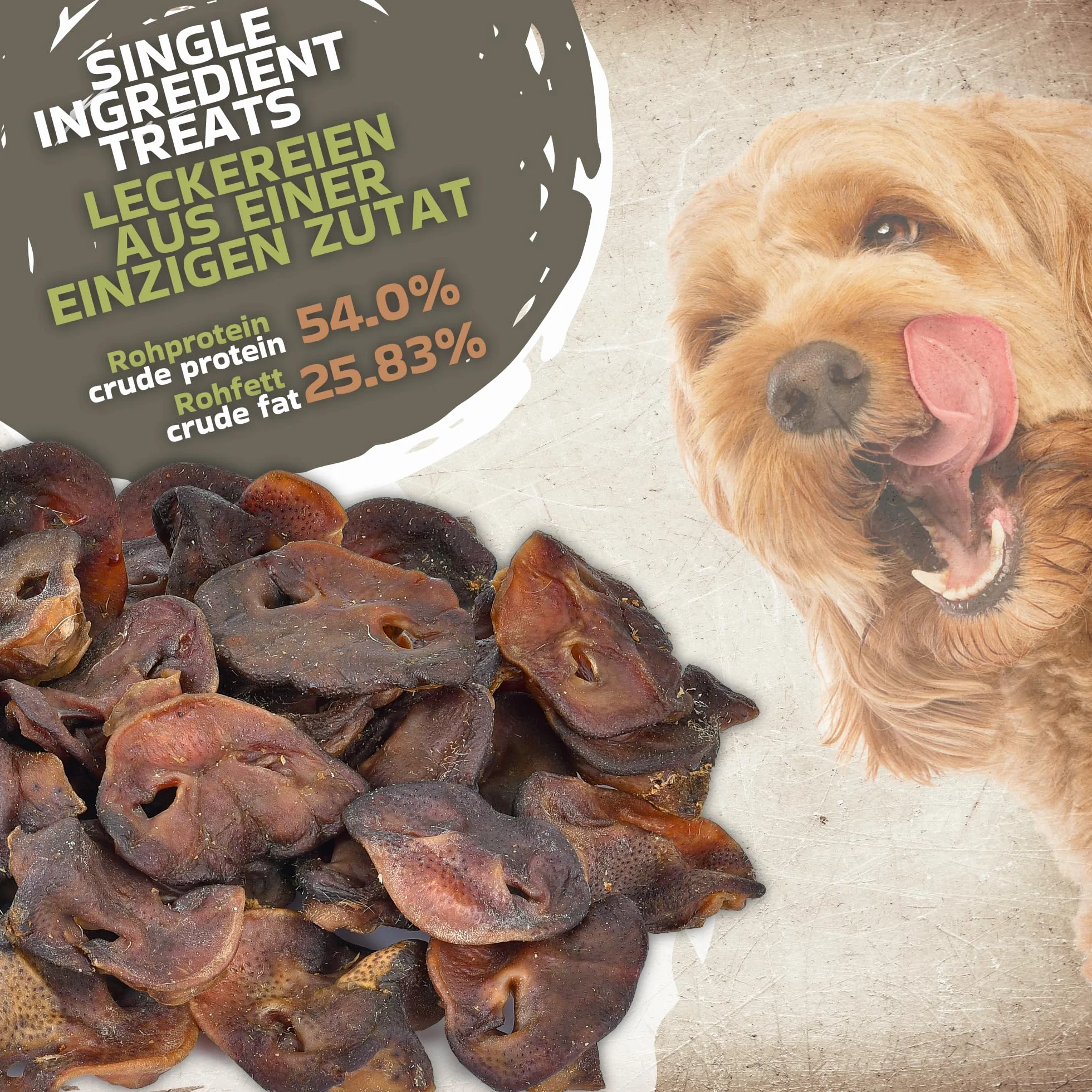 Naso di maiale prodotto naturale per cani, snack sani per la cura dei denti, fonte di proteine, ideale per dieta e lavoro a lungo termine (500 g (confezione da 1)