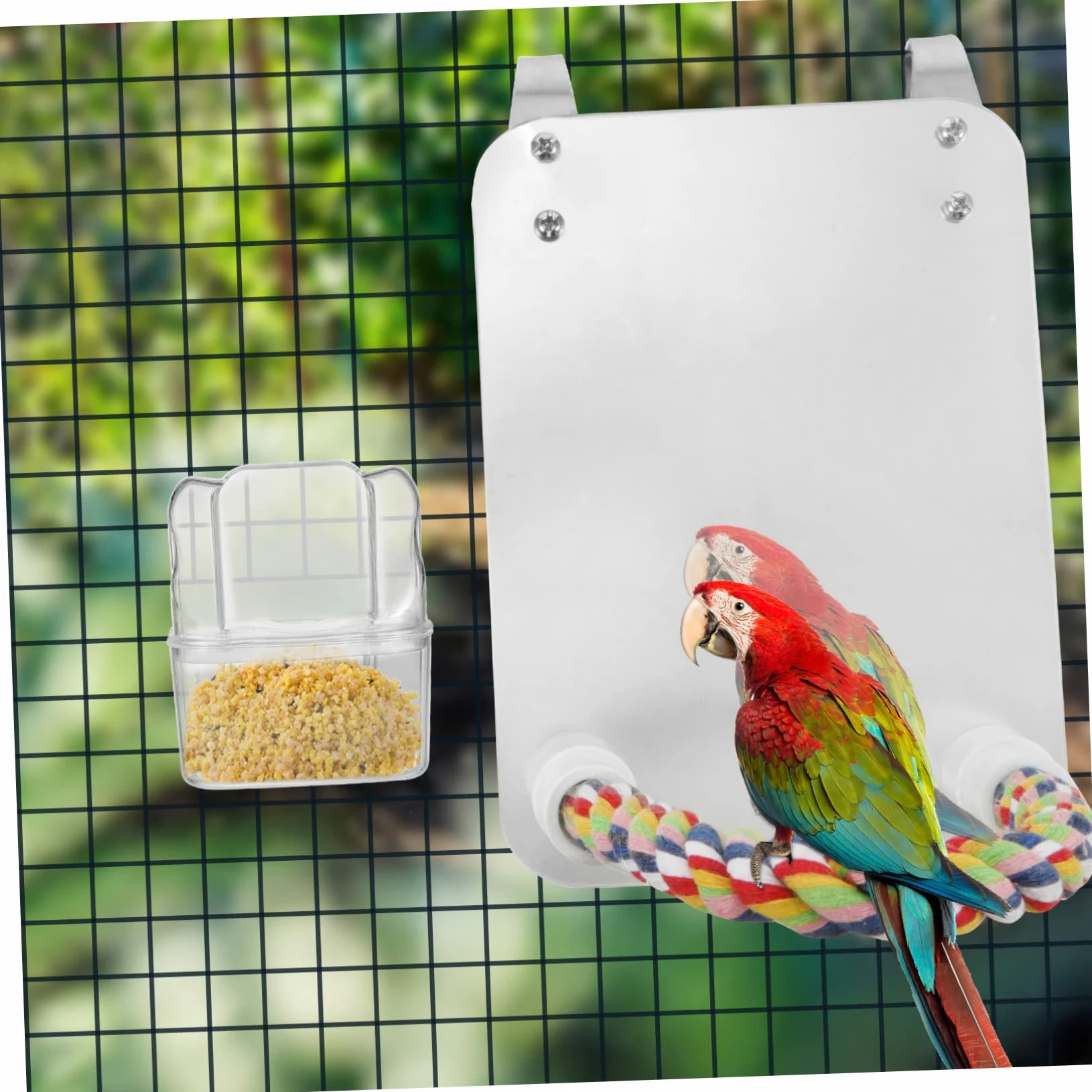 Sosoport 10pezzi Mangiatoia Per Uccelli Da Appendere Contenitore Per Cibo Per Pappagalli Design Pratico e Leggero Per Uso Esterno Per Uccelli Domestici e Volatili