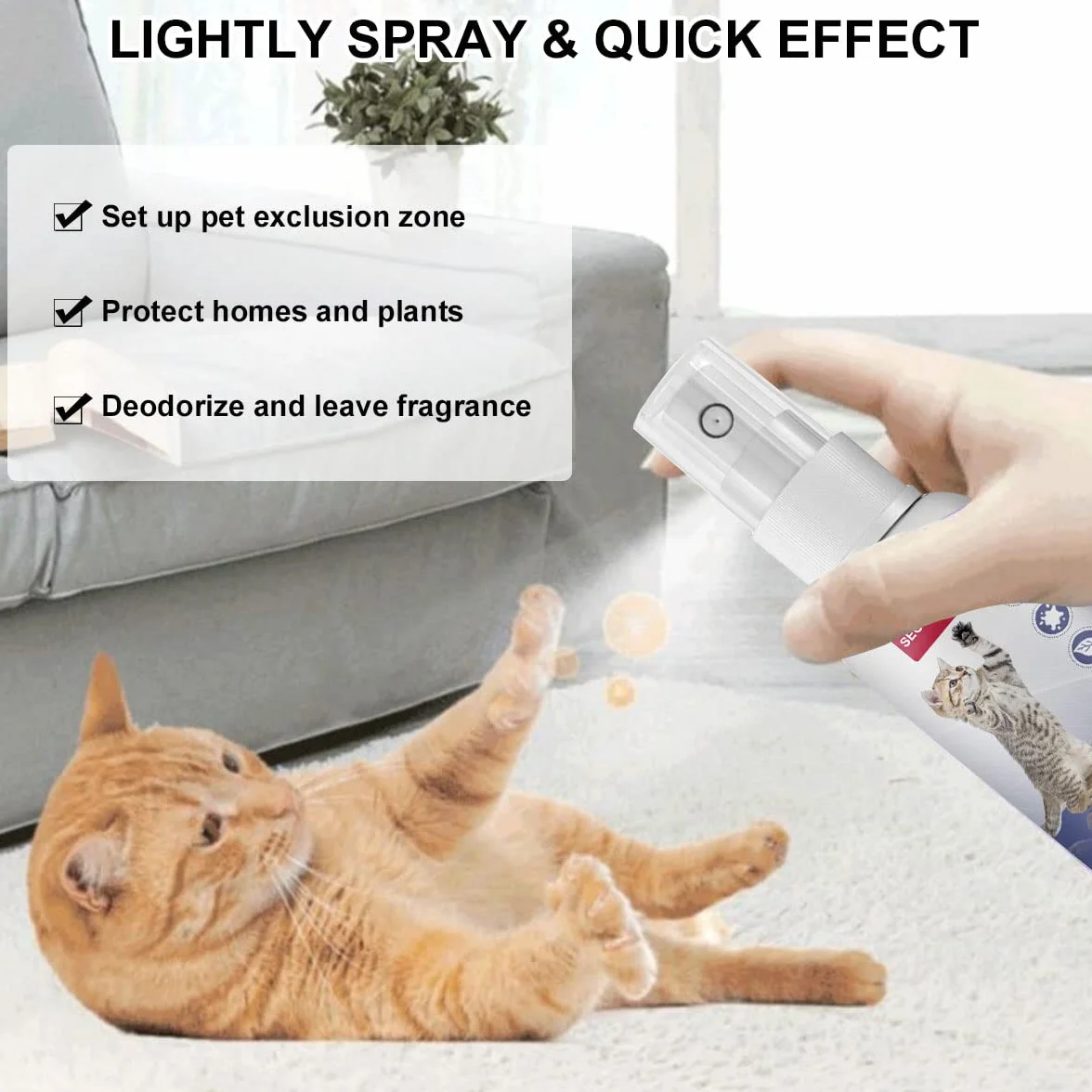 SEGMINISMART Spray antigraffio, anti-graffio, per gatti, per gatti, per cani, per interni ed esterni, per proteggere la vostra casa, 50 ml