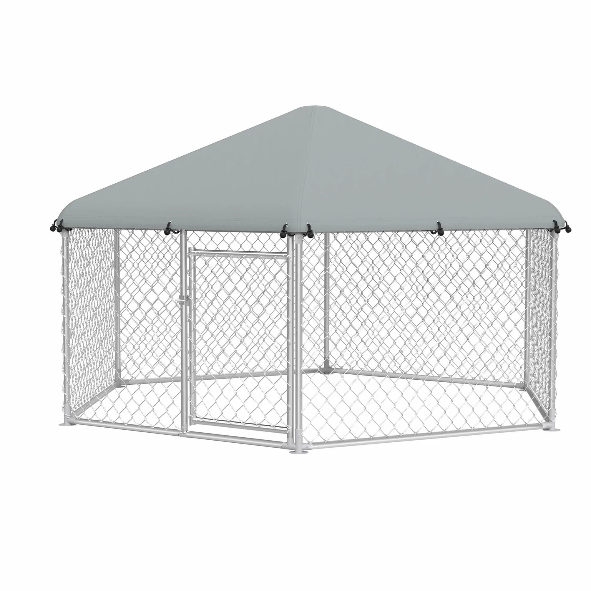 FIVMEN Cuccia per cani da esterni 280x250x165 cm acciaio zincato con porta bloccabile