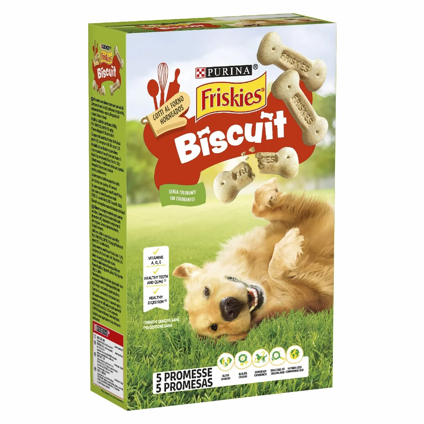 PURINA FRISKIES Biscuit Snack per Cani Adulti Biscotti con 6 Confezioni da 650g
