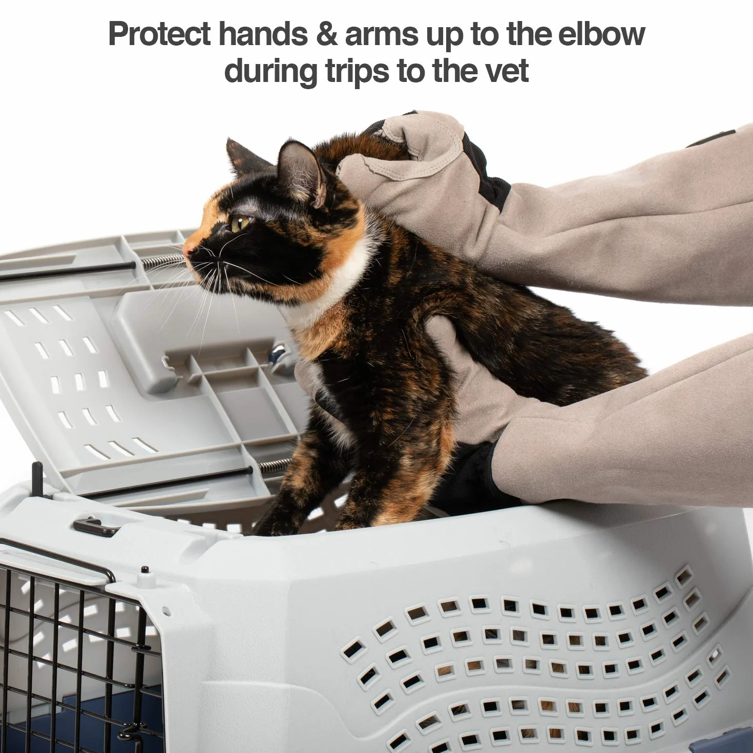 PetFusion Guanti multiuso per la toelettatura degli animali domestici, ideali per viaggi al veterinario e al bagno, resistenti alle forature, ai graffi e all'acqua