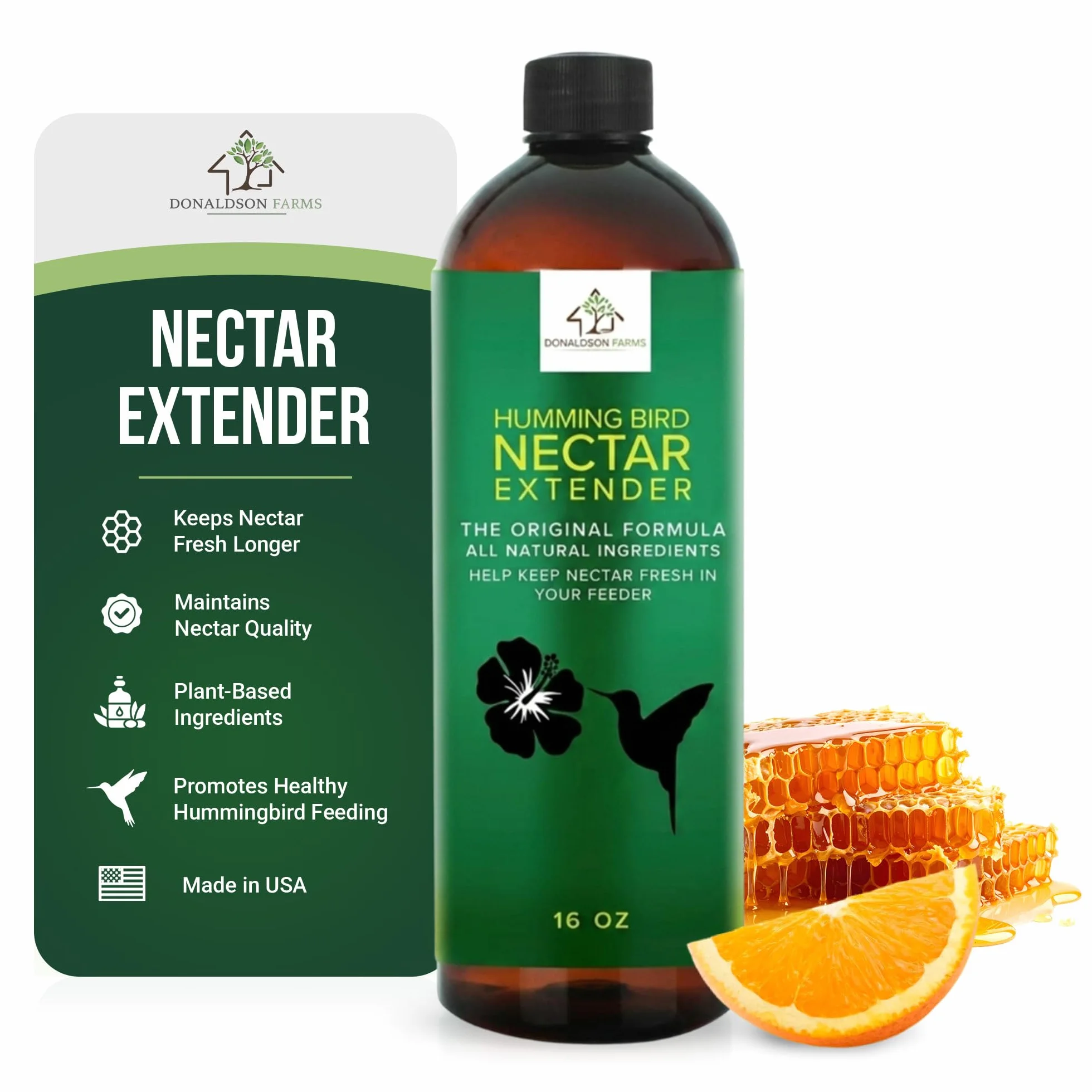 Estensore per nettare di colibrì, prolunga la vita del nettare e attrae i colibrì in modo naturale, tutto biologico, mantiene il nettare fresco più a lungo - Goditi il nettare trasparente senza