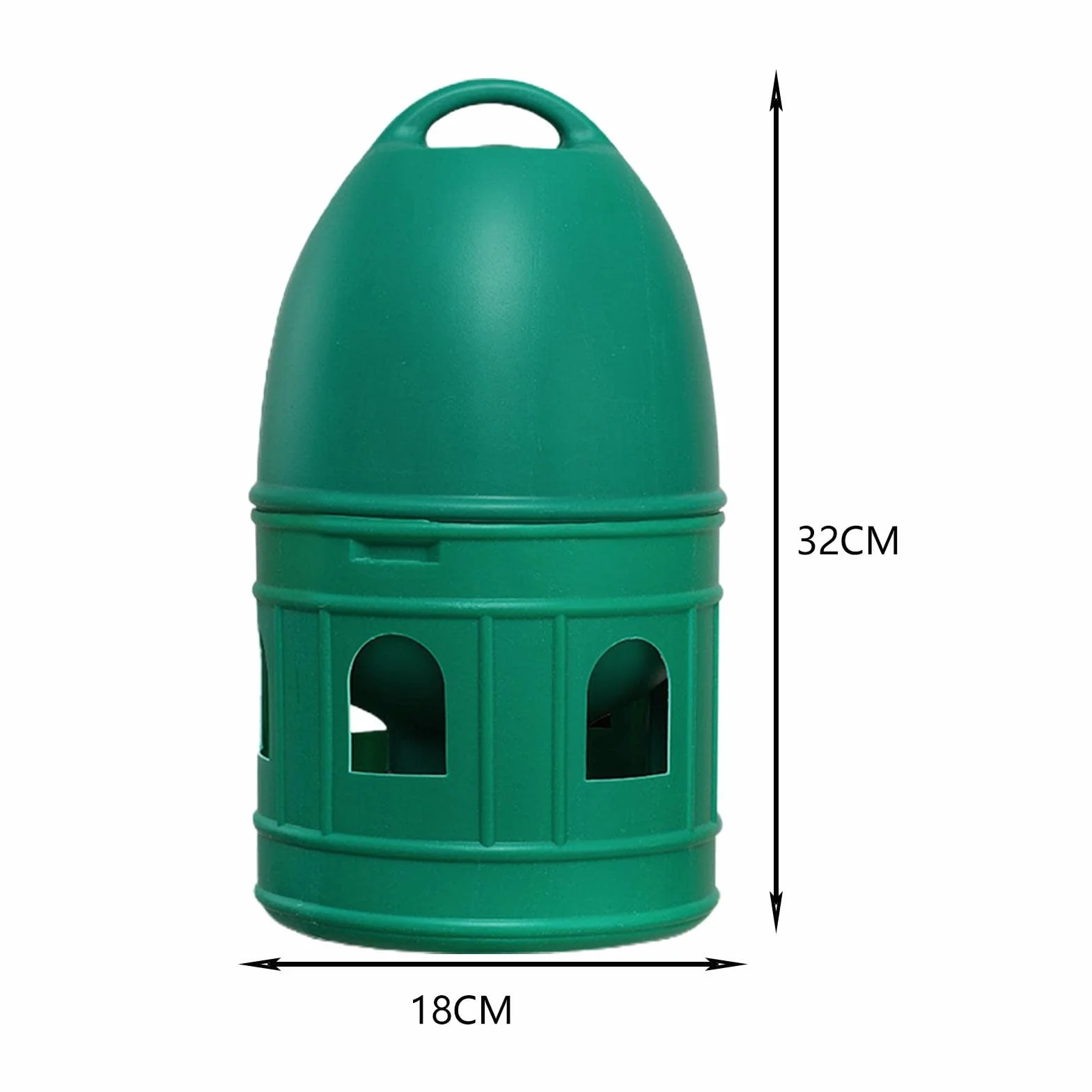 predolo Abbeveratoio per Uccelli/Anatra Pollo Quaglia Distributore d'Acqua Alimentatore Automatico con Manico sospeso/Abbeveratoio di Grande capacità, Verde 5L