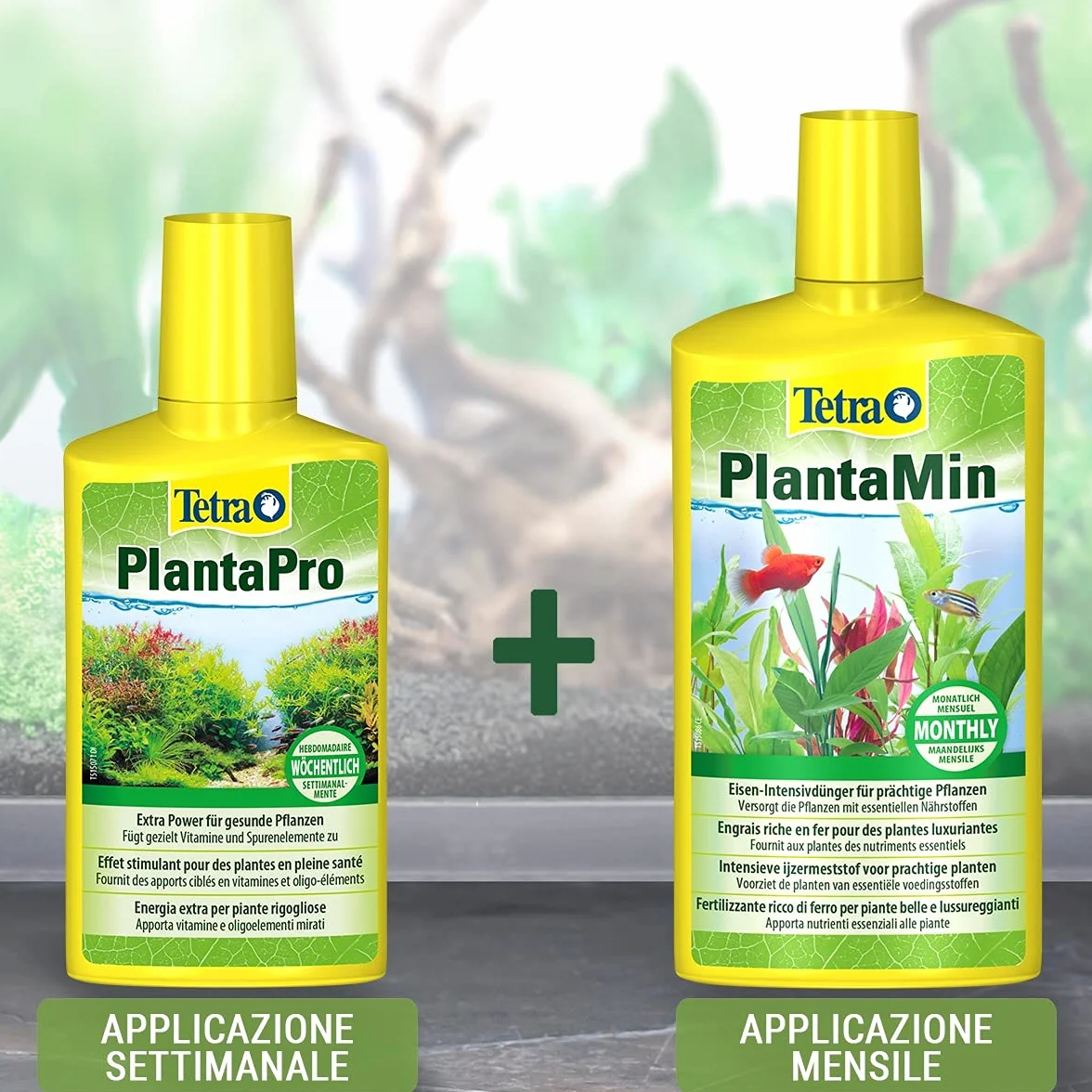 Tetra PlantaMin 500 ml, Sostanze Nutritive Fondamentali, per una Colorazione Verde e Rossa Intensa delle Foglie