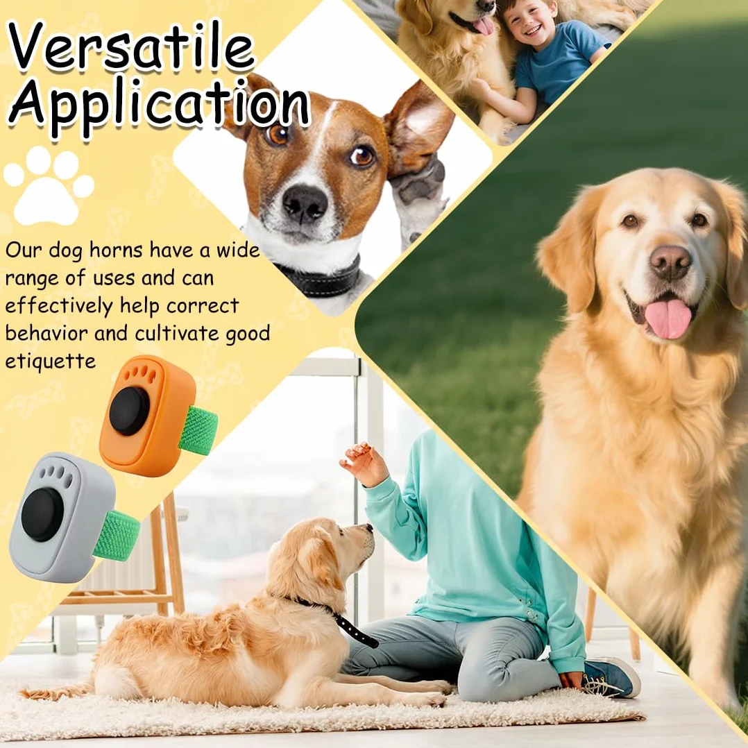 YAYNO 2 Pezzi Clicker per Cani e Gatti con Anello per Dita Pratico Accessorio per Addestramento Set Clicker per Cani, Gatti e Cavalli, Clicker Pratico e Compatto