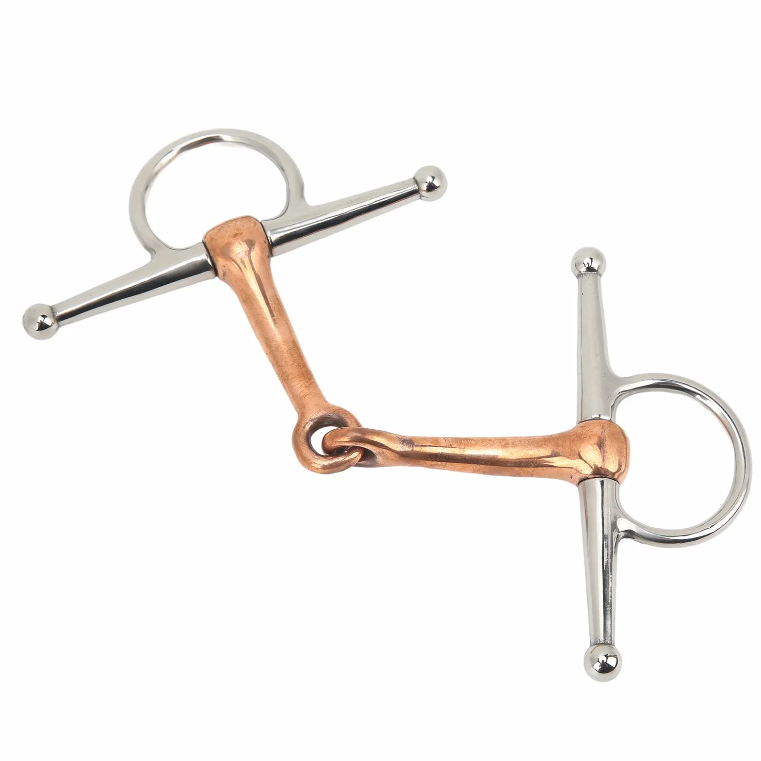 KIMISS Filetto per Cavallo Filetto a Guancia Intera Inglese Filetto a Guancia Intera per Cavallo Filetto Ad Anello in Acciaio Inossidabile per Accessori per Cavalli da Esterno 125Mm
