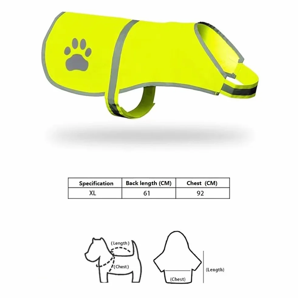 Gilet Catarifrangente per Cane,Sicurezza Maglia del Cane,Dog Giubbotto Riflettente di Sicurezza,Costume Riflettente per Cani,Per Cani Mantiene Vostro Visibile Sicuro Auto Incidenti Da Caccia(XL)