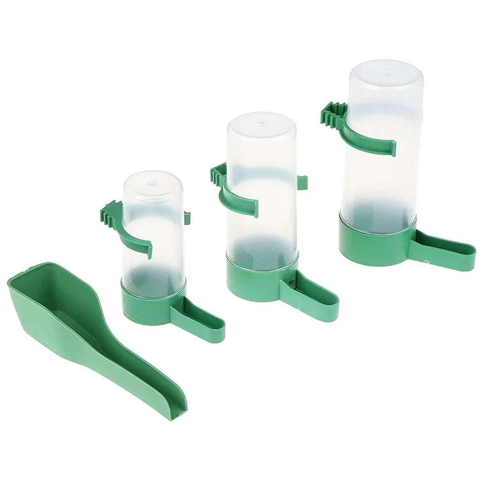Abbeveratoio ad acqua per uccelli Abbeveratoio con pinza forniture per uccelli di Compagnie per pappagalli di Parruca Perruca calopsitte inseparabile