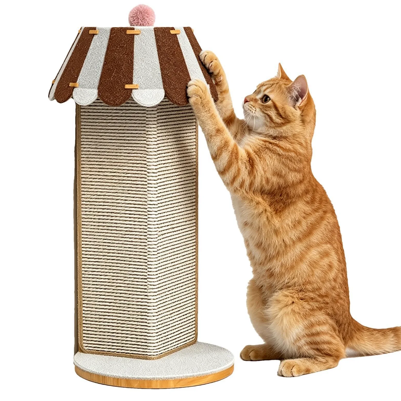 Tiragraffi per Gatti Grande grattatoio verticale in sisal da 54,9 cm | Tiragraffi angolare per gatti Protezione dei Mobili e da Interno