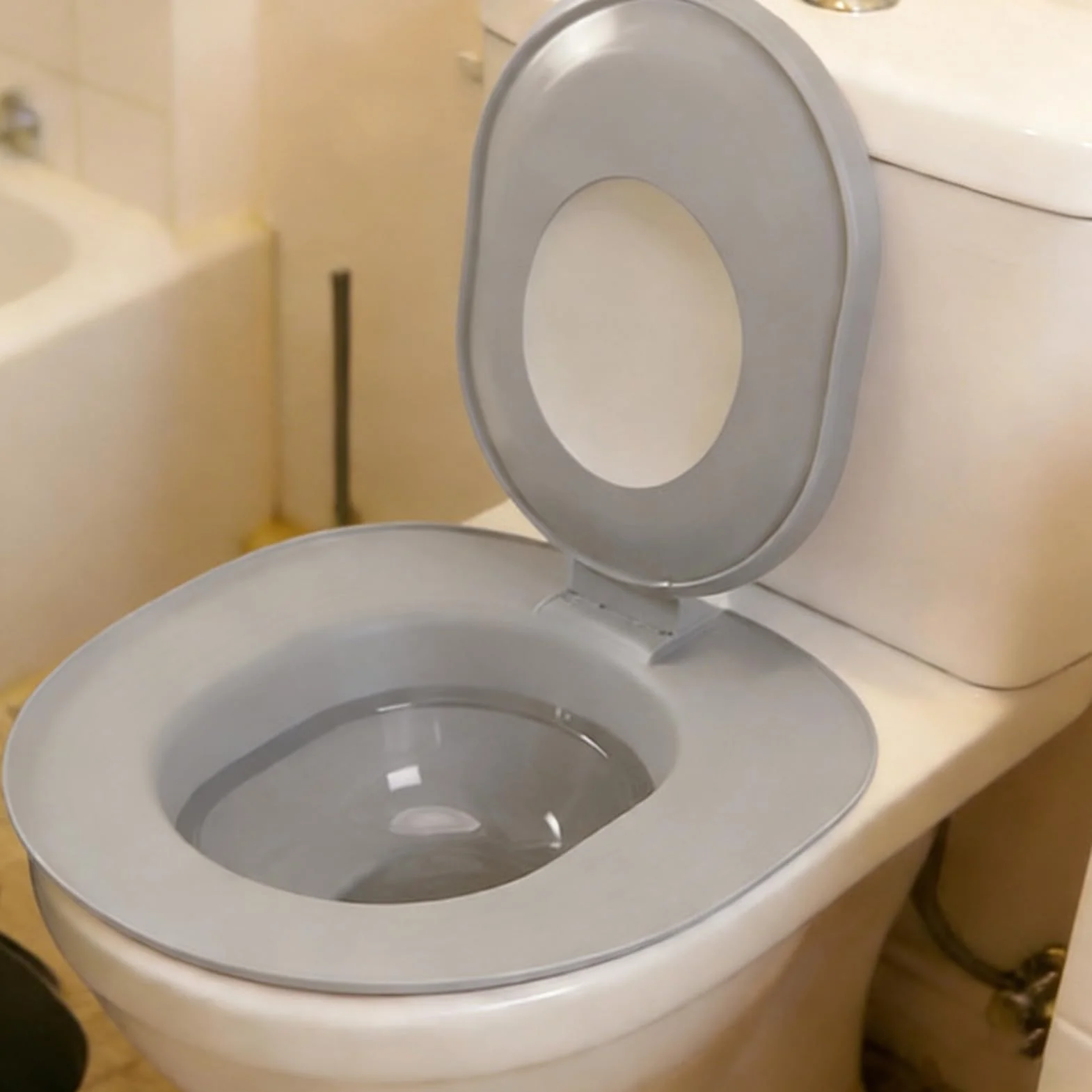 Generico Kit per l'Addestramento del Gatto al WC | rimovibile per urinaio - Kit addestramento sedile e vasino per WC gatto | Per Appartamento, Bagno, Seminterrato, Negozio di Animali, Interno e Casa