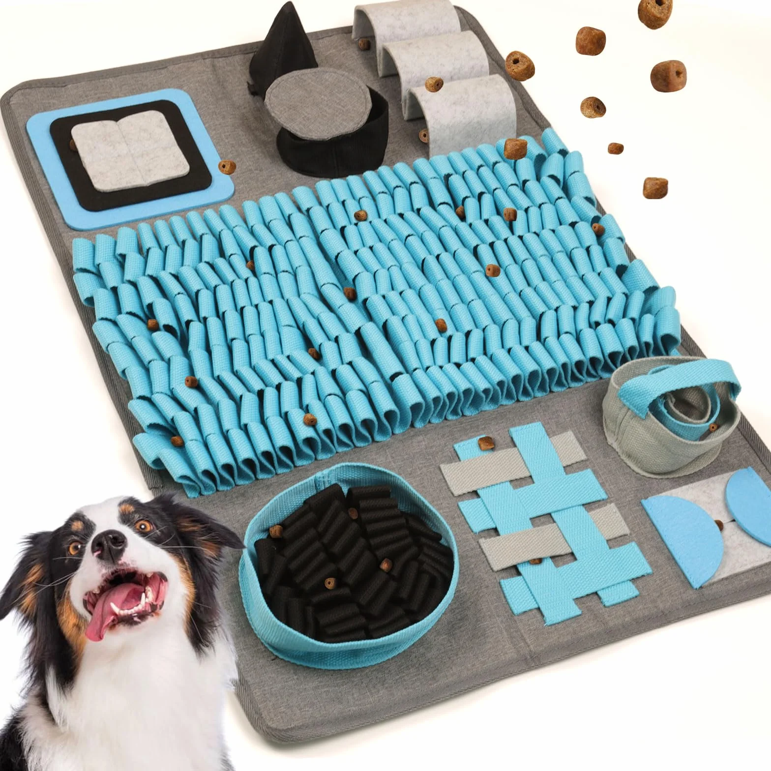 Tappeto Olfattivo Cane, Giochi per Cani Tappeti Interattivi Tappetino Olfattivo per Cani Sniffing Mat Giochi Intelligenza Lavabile
