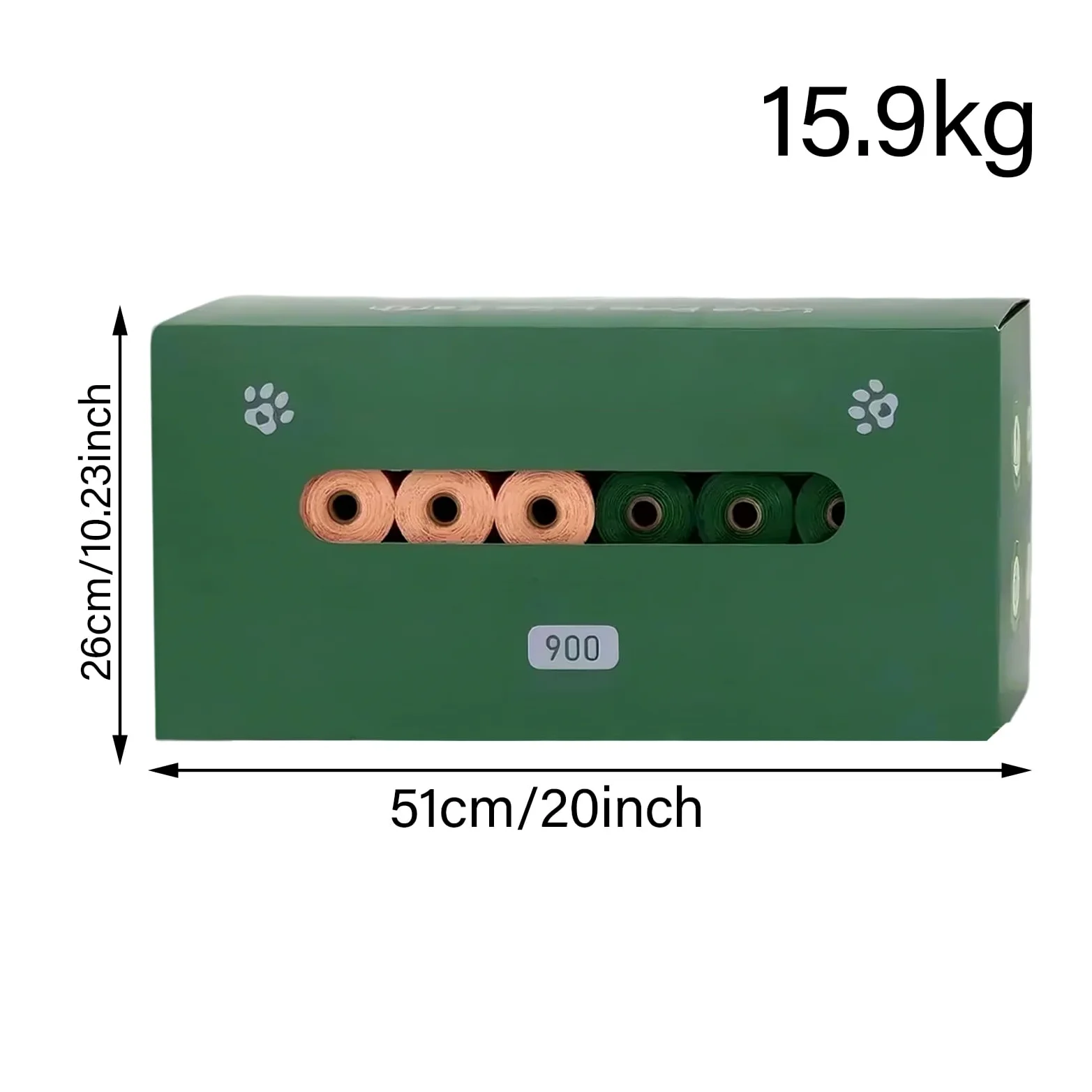 Sacchetti per Cani Dispenser Supporto Ricariche Impermeabili Inodore | Buste per Deiezioni Canine Cuccioli, Gatti, Pannolini, Rifiuti, Passeggiate, Viaggi, Campeggio, Outdoor, Appartamento