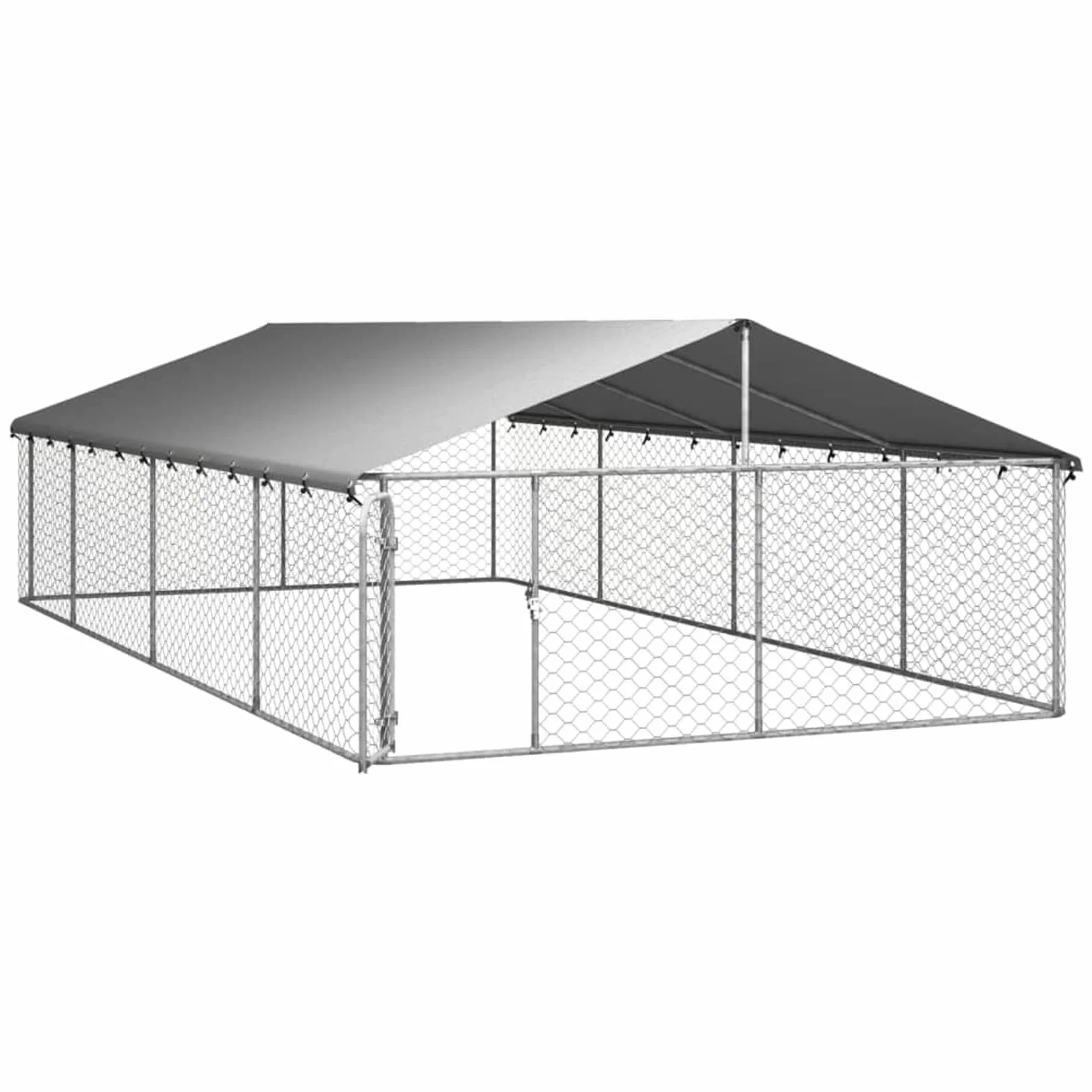 Canile da Esterno Box per Cani da Esterno Gabbia per Cani Recinto per Cani da Esterno con Tetto 600x300x150 cm