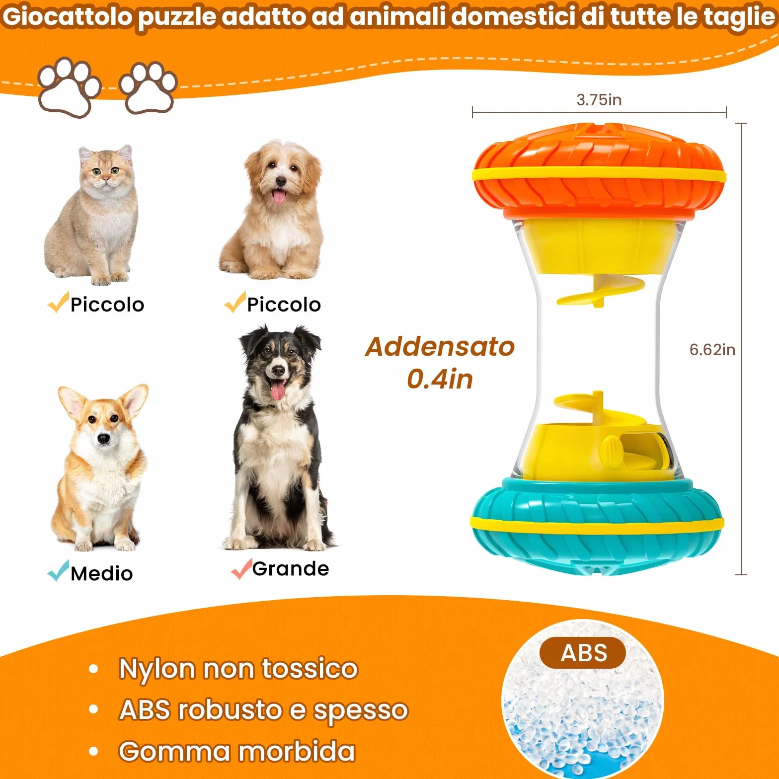 MateeyLife Giochi per Cani Interattivi - Giocattoli Mentalmente Stimolanti con Slow Feeder, Puzzle Anti Noia per Attivazione Mentale Cuccioli/Adulti