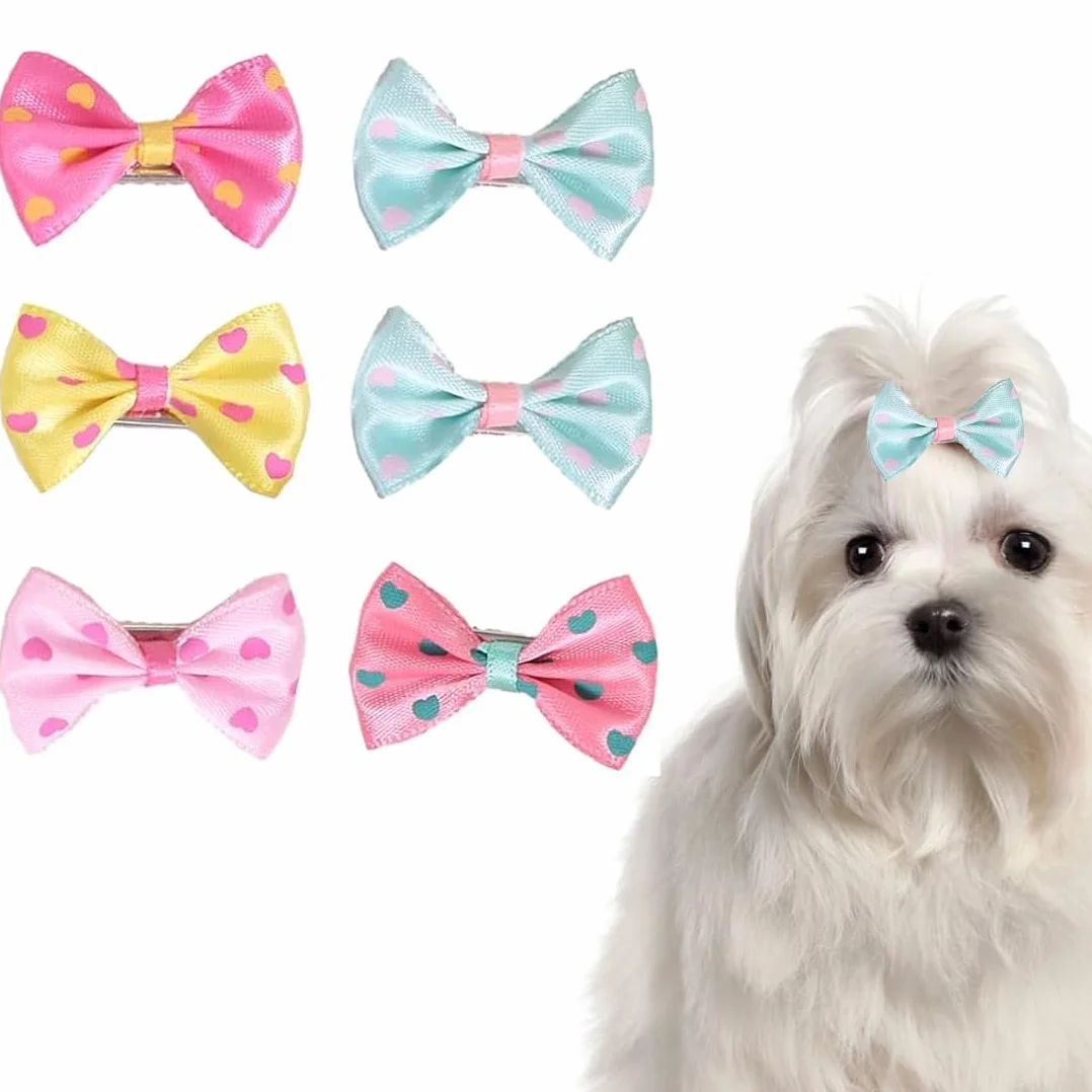 Stili Misti Fiocco Cani Fermagli Capelli Piccoli Archi Capelli Cane Mollette Accessori Toelettatura Bellezza Pelo Cani Gatti