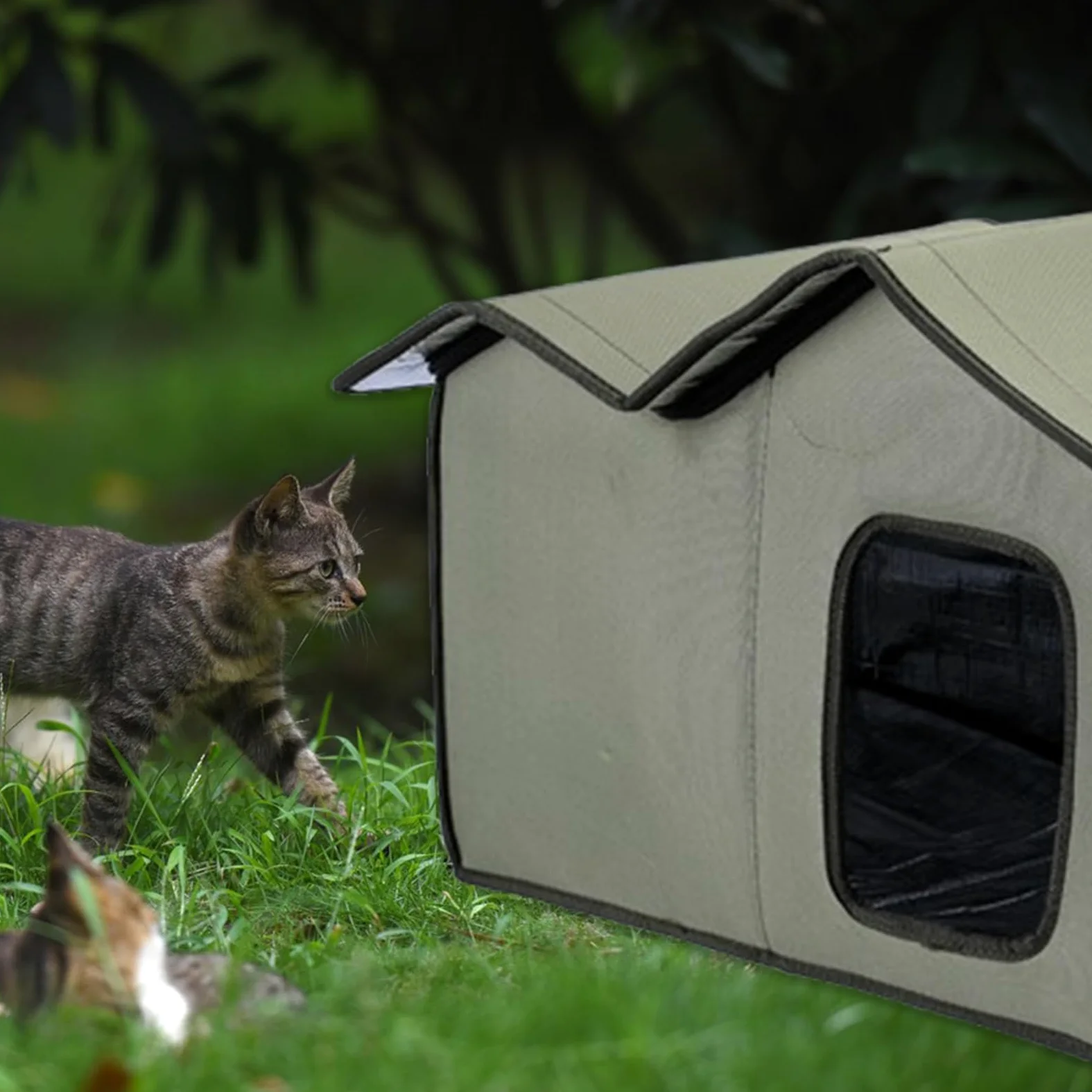Casetta Per Gatti Da Esterno Rifugio Temporaneo Impermeabile Animali | Rifugio Esterno Per Gatti Giardino Balcone Patio Inverno Campeggio Gatti