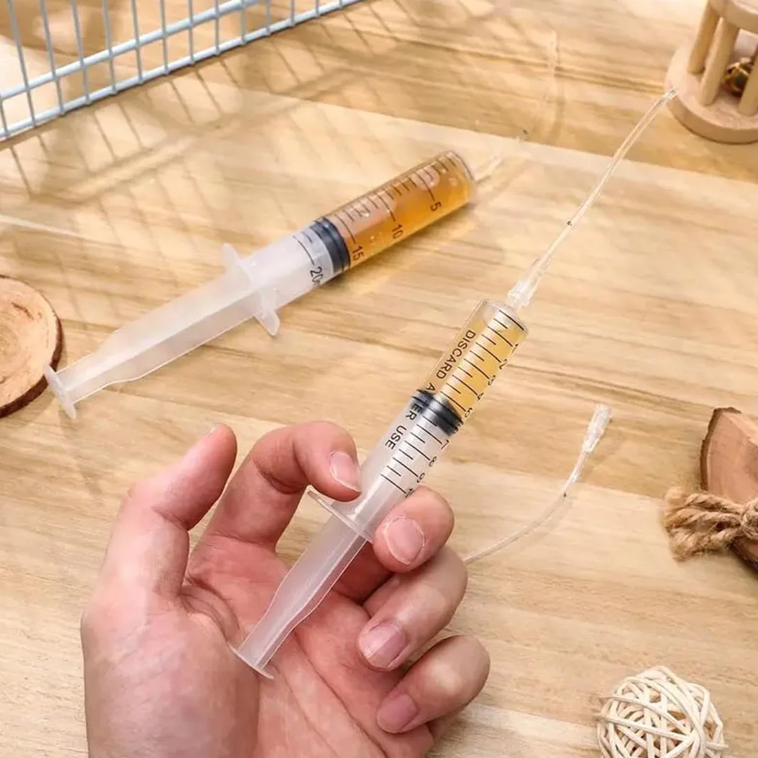 10 Pz Alimentatore Pappagalli Trasparente Uccelli Alimentazione Tubi Veloce Alimentazione Tubo Siringa per Bambino Pet Uccelli