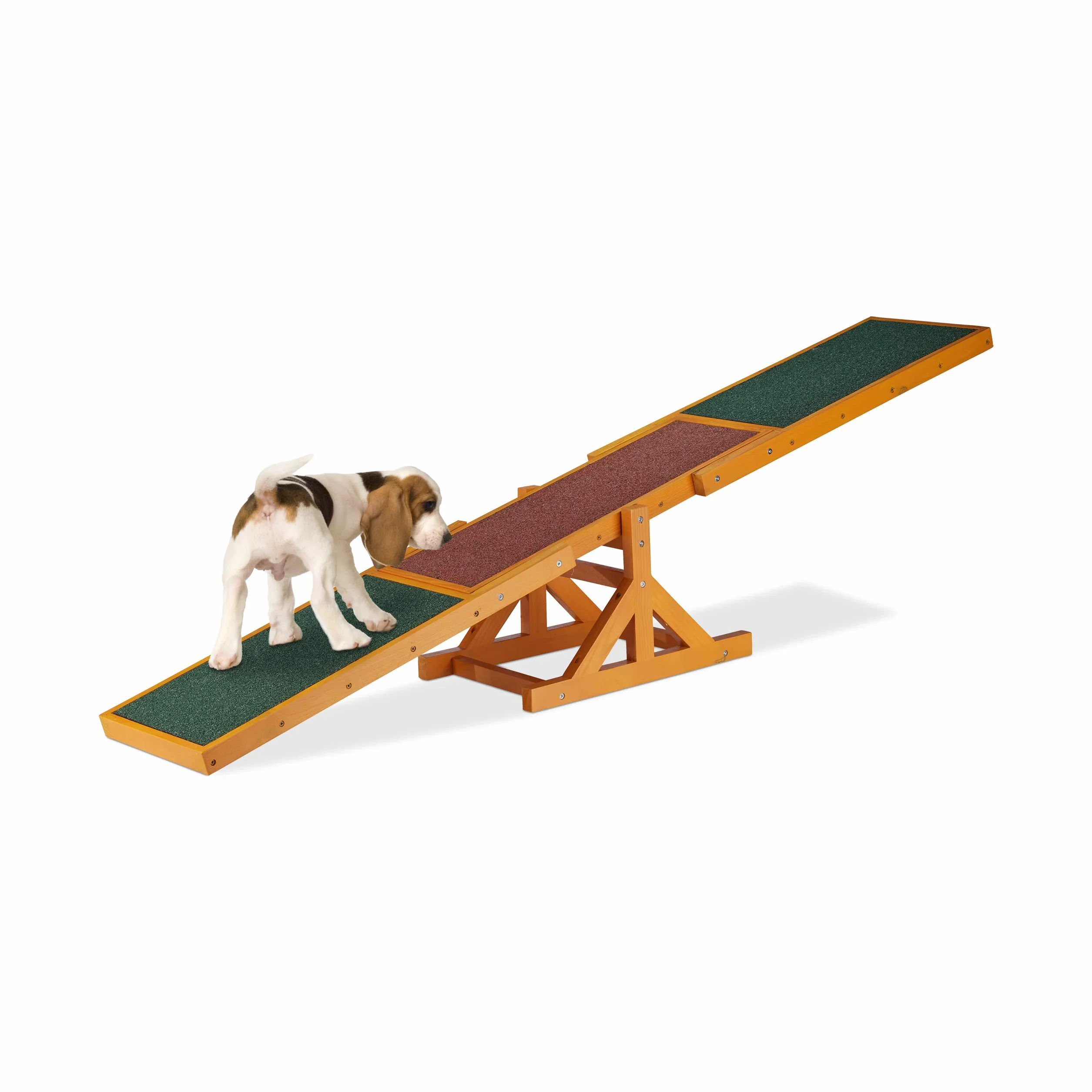 Relaxdays Bascula Agility Dog per Cani, Training Taglie Piccole & Grandi, 54 x 180 x 30 cm Colorata