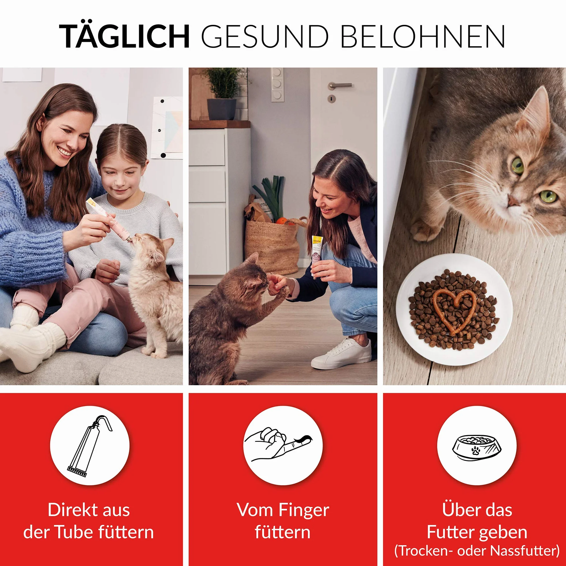 GimCat Multi-Vitamin Pasta Extra - Snack per gatti con beta-glucano e omega 3/6 per una protezione salutare delle cellule - 1 tubetto (1 x 50 g)