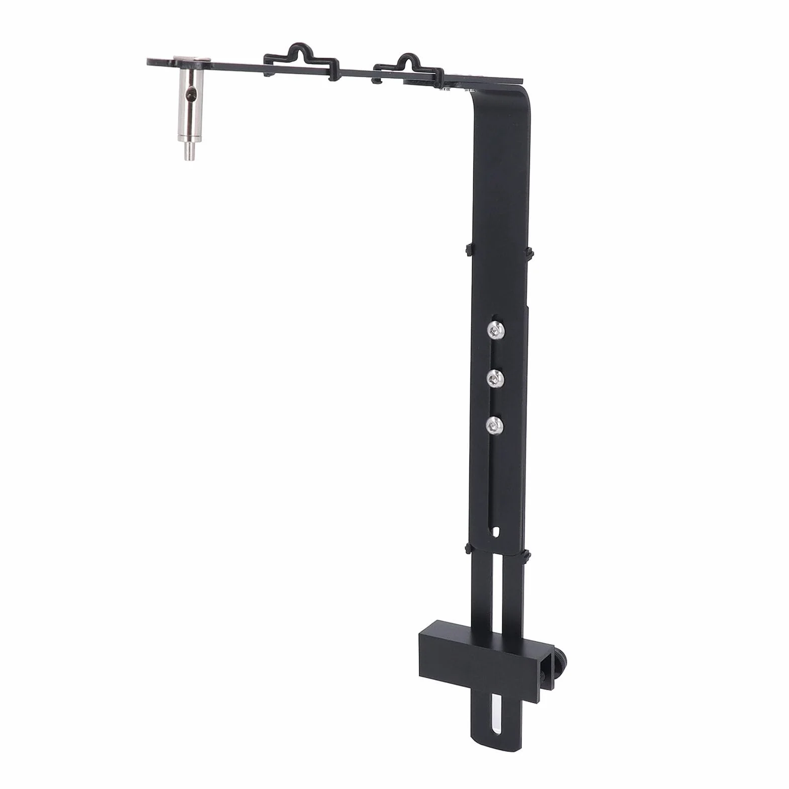 Staffa per Luce per Acquario in Lega di Alluminio Kit Supporto per Luce per Acquario Regolabile in Altezza Professionale per Lampada a Sospensione (Nera)
