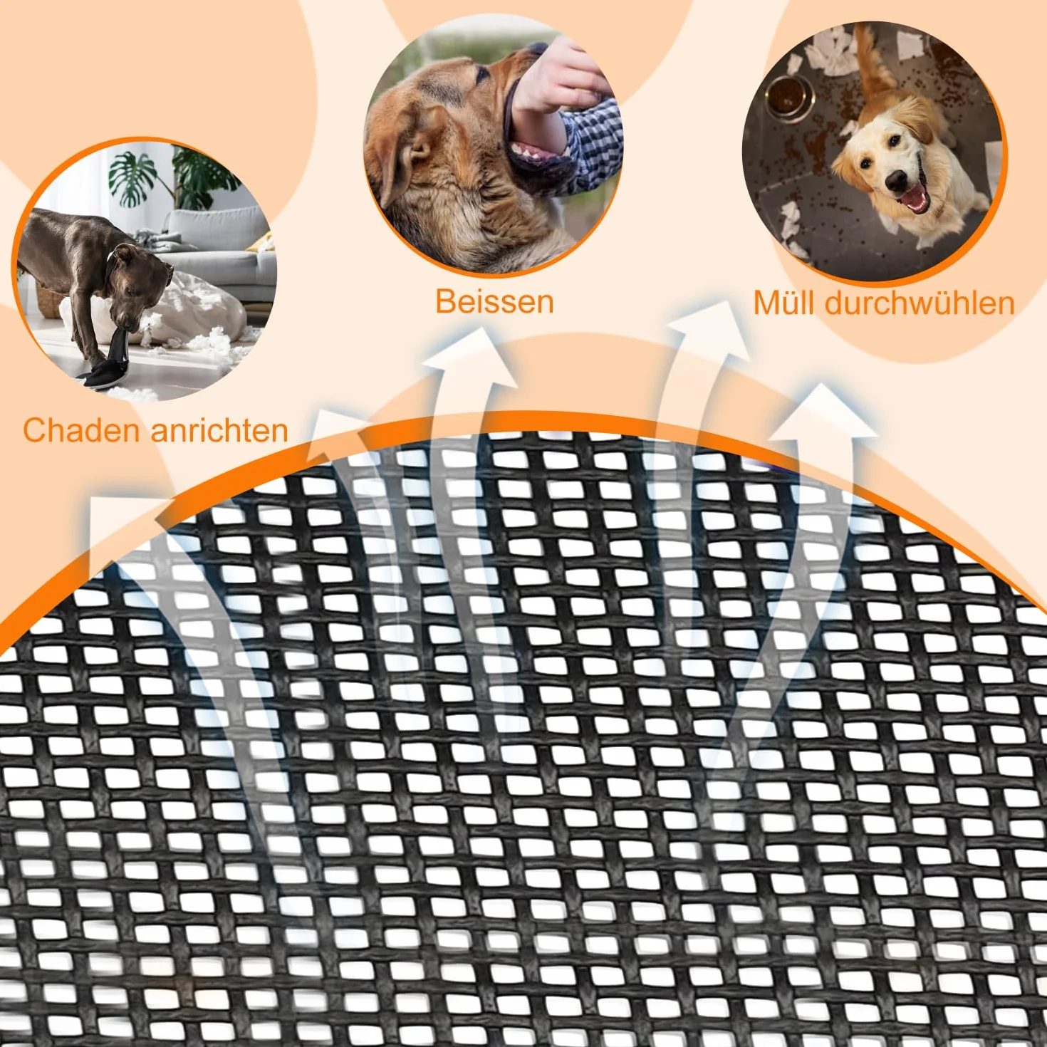 Voarge 1 pezzo museruola per cani, museruola per cani traspirante per cani di taglia grande, museruola regolabile per proteggere dal abbaiare, L