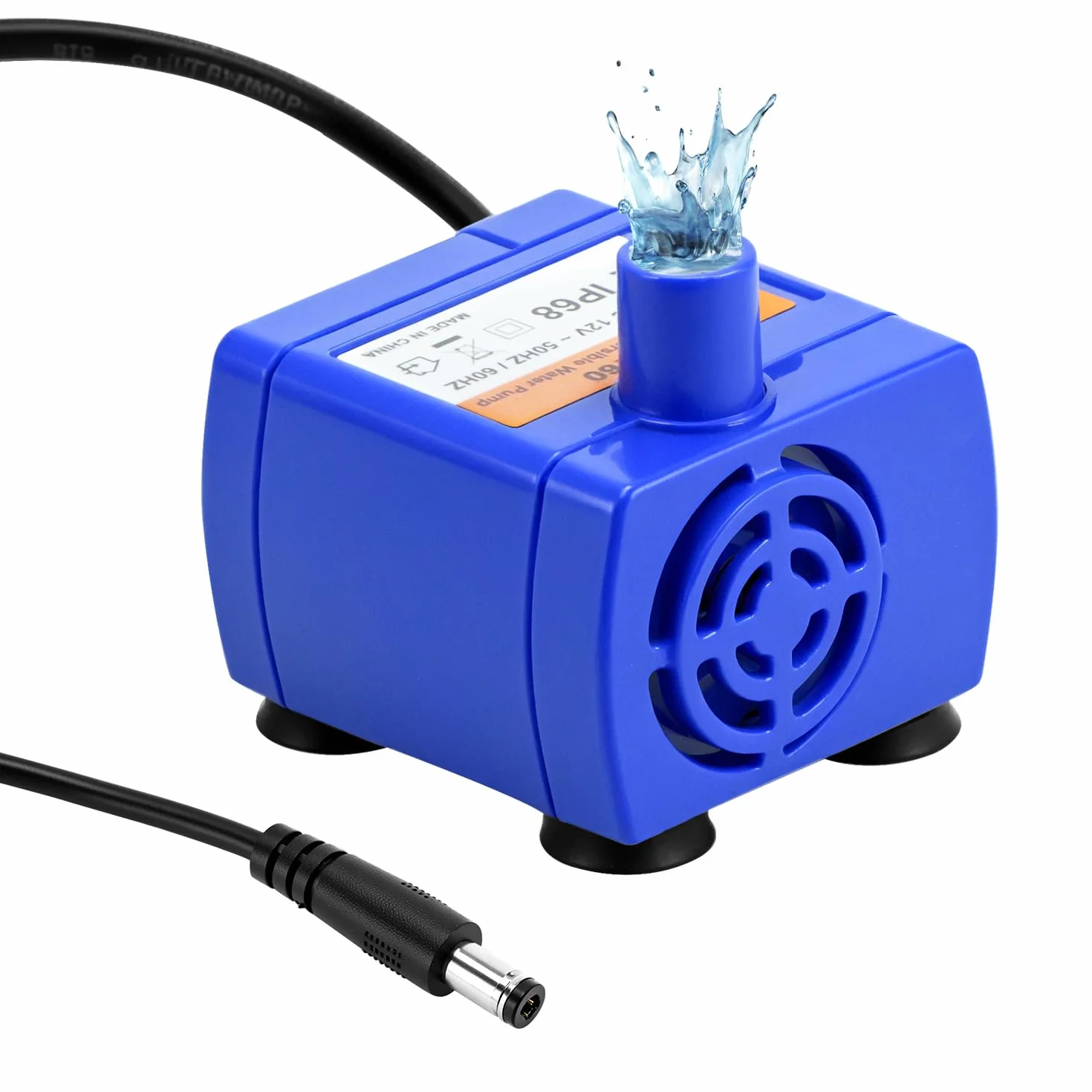 QWORK® Pompa per Fontanella per Gatti 12 V CA 2 W, Pompa Acquario a Bassa Rumorosità, Basso Consumo, Parti Removibili