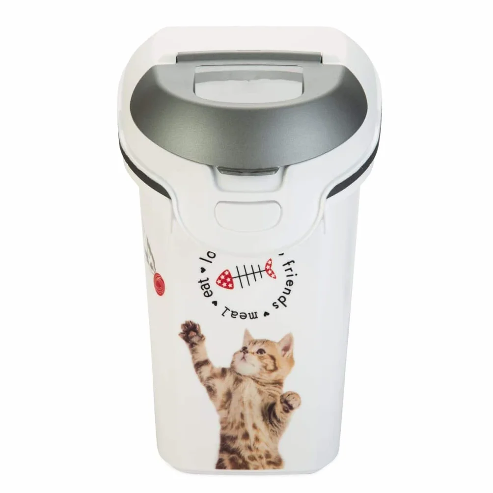 Curver Contenitore per Alimenti da 6 kg per Gatto, 15 L, Bianco, 23 x 50 x 36 cm