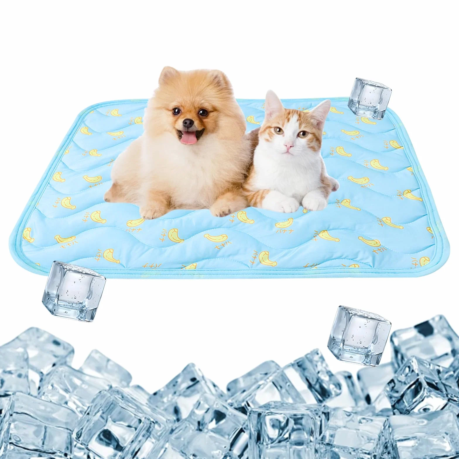 Tappetino Refrigerante per Cani 60x50CM Motivo Banana Estate Rinfrescante