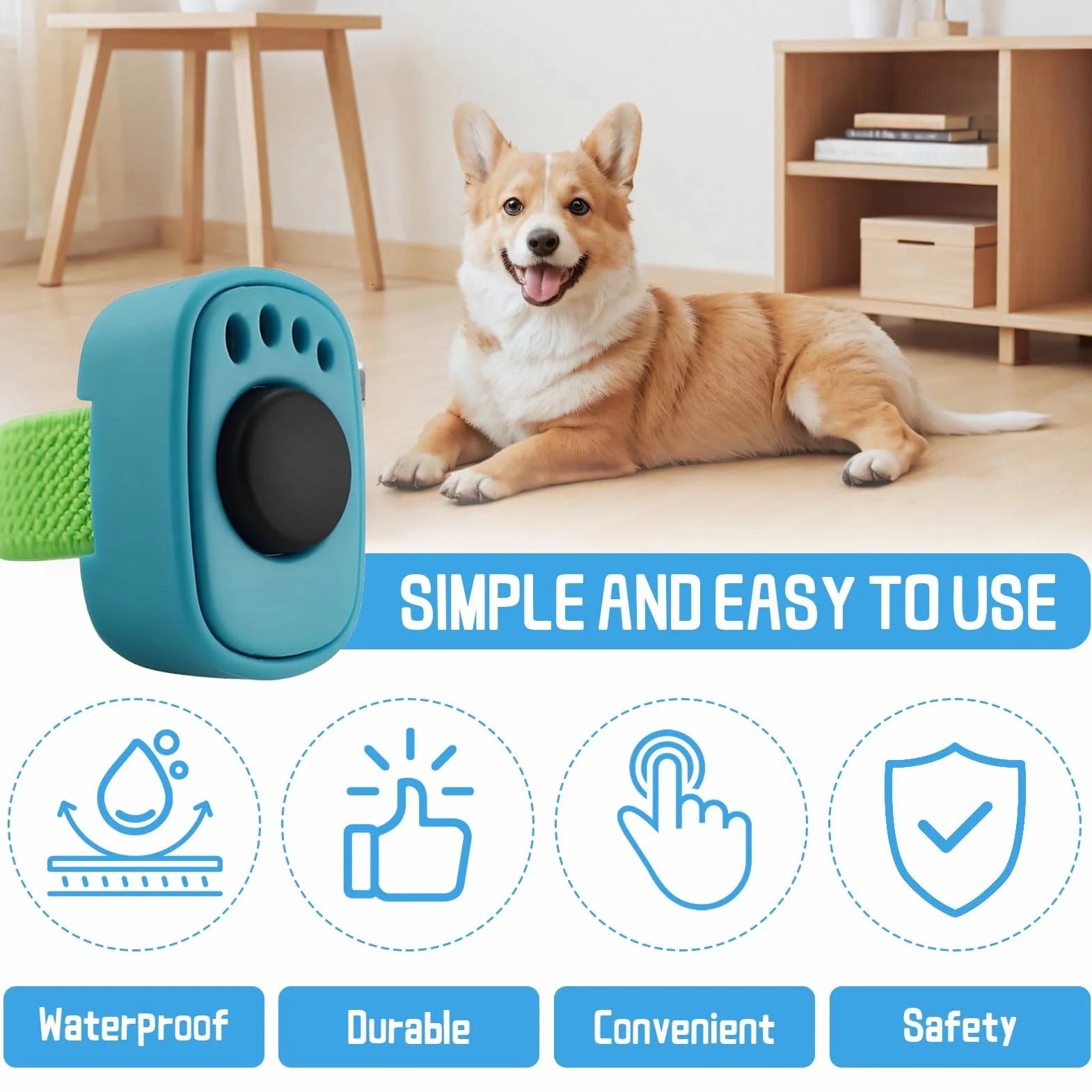 Dongcill Set da 2 Clicker per Cani,Mini Clicker per L'addestramento degli Animali Domestici,con Anello per Dita,Accessorio per Addestramento,per Cane,Gatto,Cavallo (Bianco)