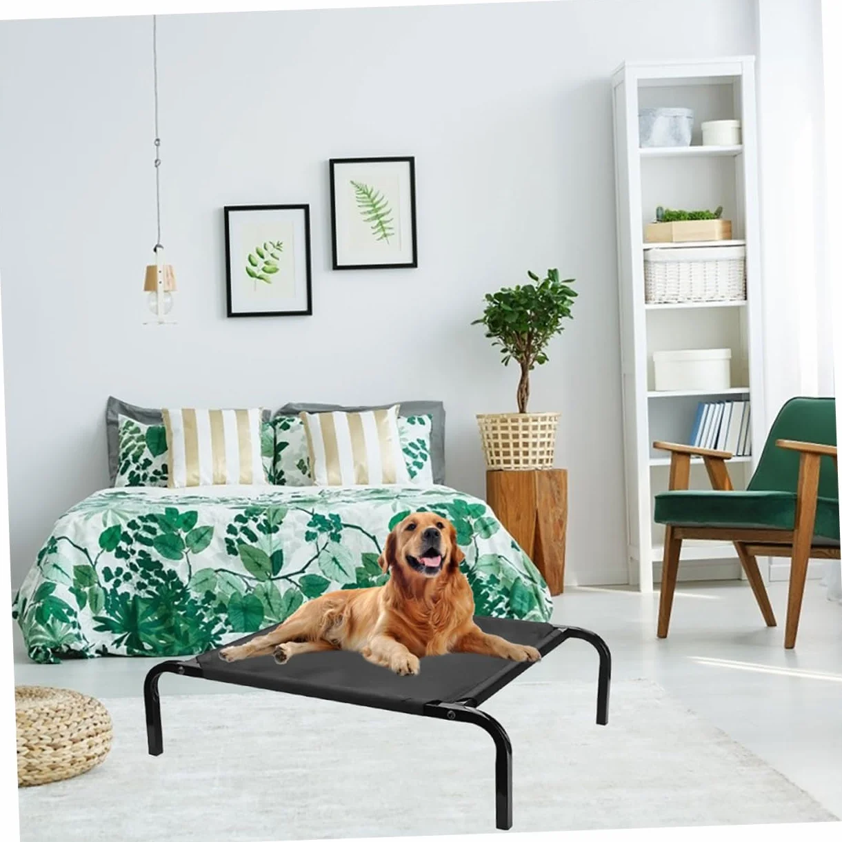 WOONEKY Fodera di Ricambio Traspirante per Lettino Rialzato per Cani, Copertura Estiva in Rete Lavabile, Cuccia per Animali Domestici da Esterno da Viaggio, Design Robusto e Facile