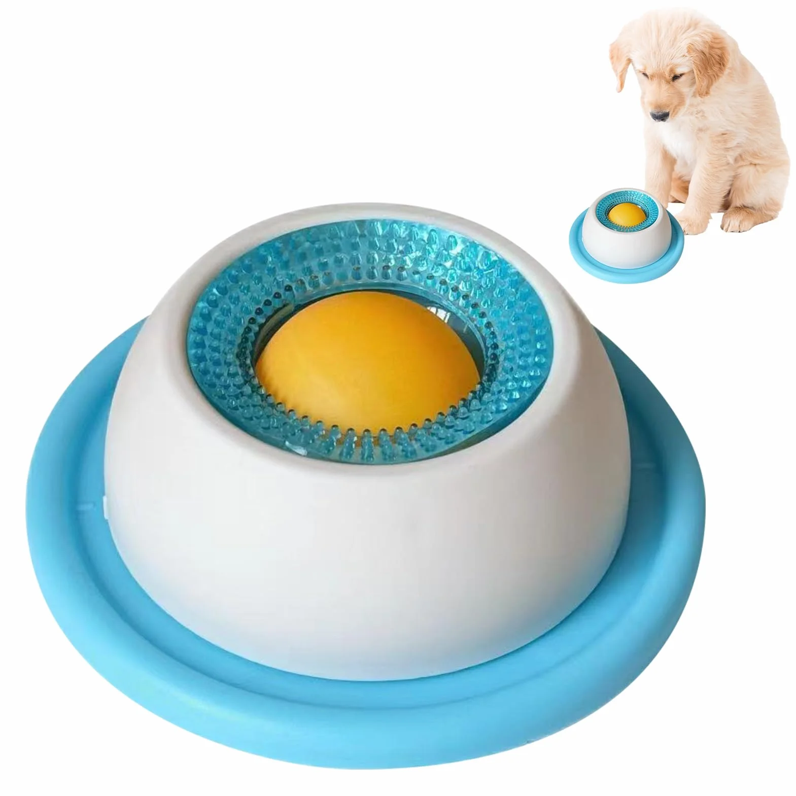 Giocattolo per leccarsi per cani, Palla da leccare per cani e gatti, Giocattolo interattivo intelligente per cani e gatti, Giocattolo antiscivolo per alimentazione lenta per la gestione