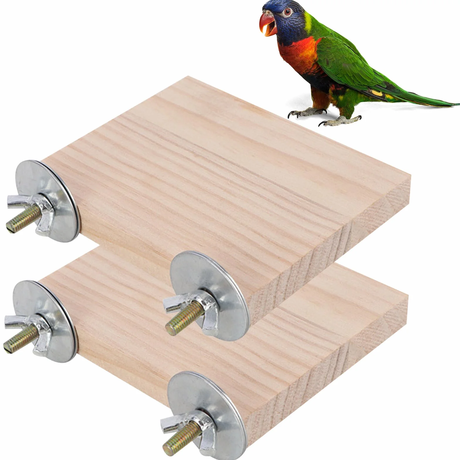 Piattaforma In Legno Per Animali Domestici - Supporti Per Uccelli, Pappagalli, Cincillà