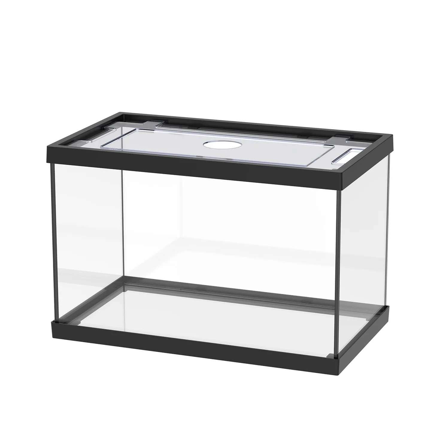 Acquario in Vetro ONE Completo di Accessori Filtro Sabbia Arredo Colore Nero 20 Litri
