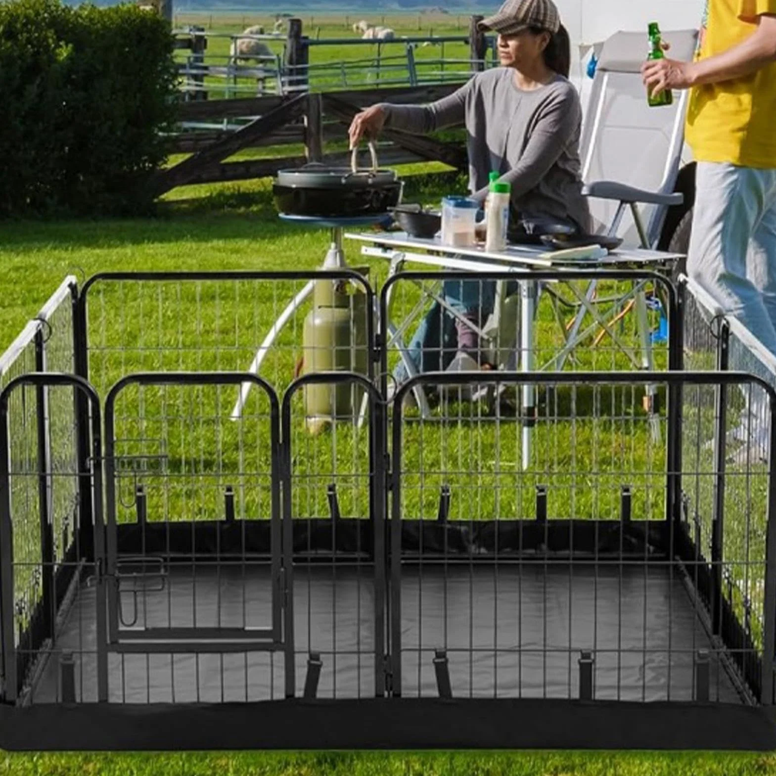 Tappetino per gabbia per cuccioli, impermeabile, antiscivolo, lavabile, fodera per gabbie per cani, tappetino per cuccioli, tappetino per addestramento pulito e parto, protezione per il pavimento per