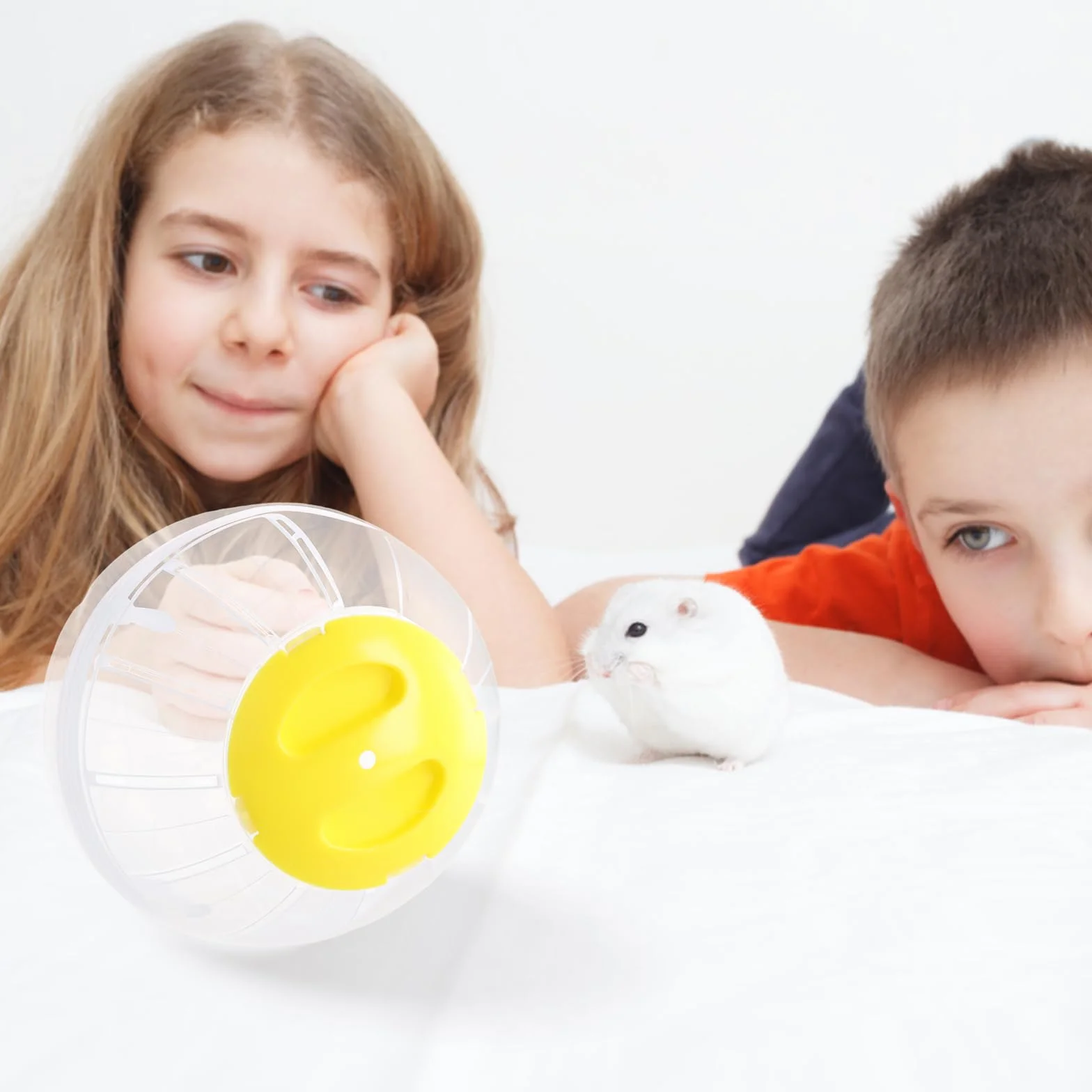 Palla per Criceto, Palla da Corsa per Criceti, Palline Esercizio per Criceti Trasparente, 14,5cm, Palla Fitness Criceto Plastica, Ruota di Corsa per Hamster, Animali, Roditori, Nano Gerbilli (Blu)