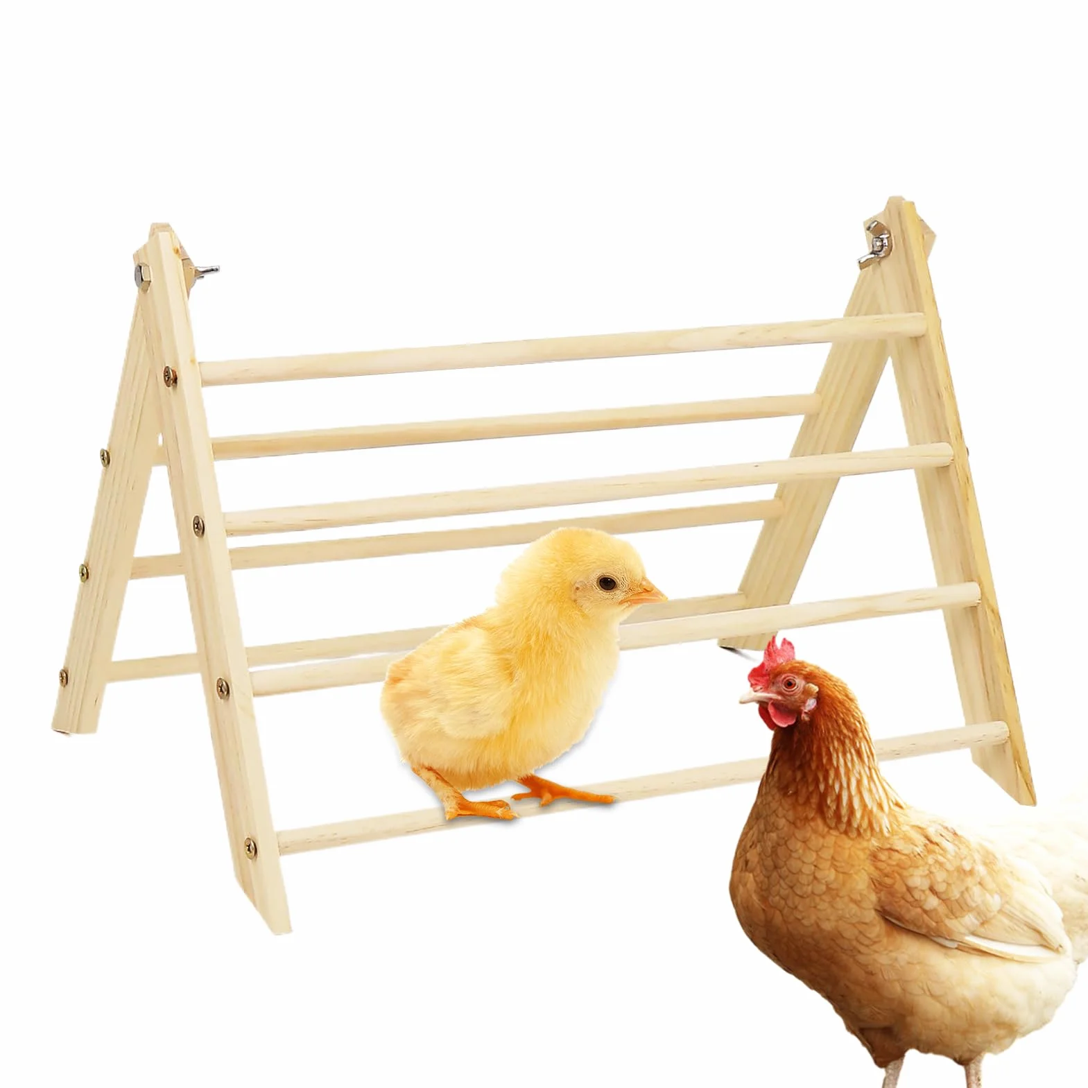 per polli – Supporto in legno per ambienti esterni – Comodo posatoio per pollo, pollo, per cortile, esterno, fattoria, di medie dimensioni e grandi, pulcini, pollo