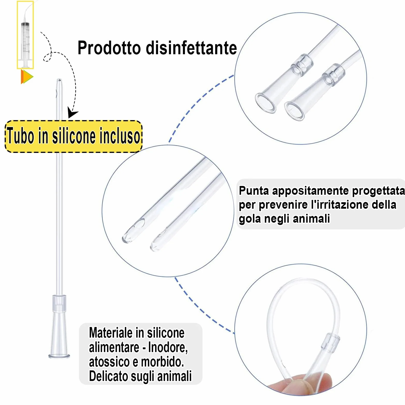 Siringa Alimentatore Manuale per Uccelli e Pappagalli con Bocca a Cucchiaino per Cibo Liquido Riutilizzabile