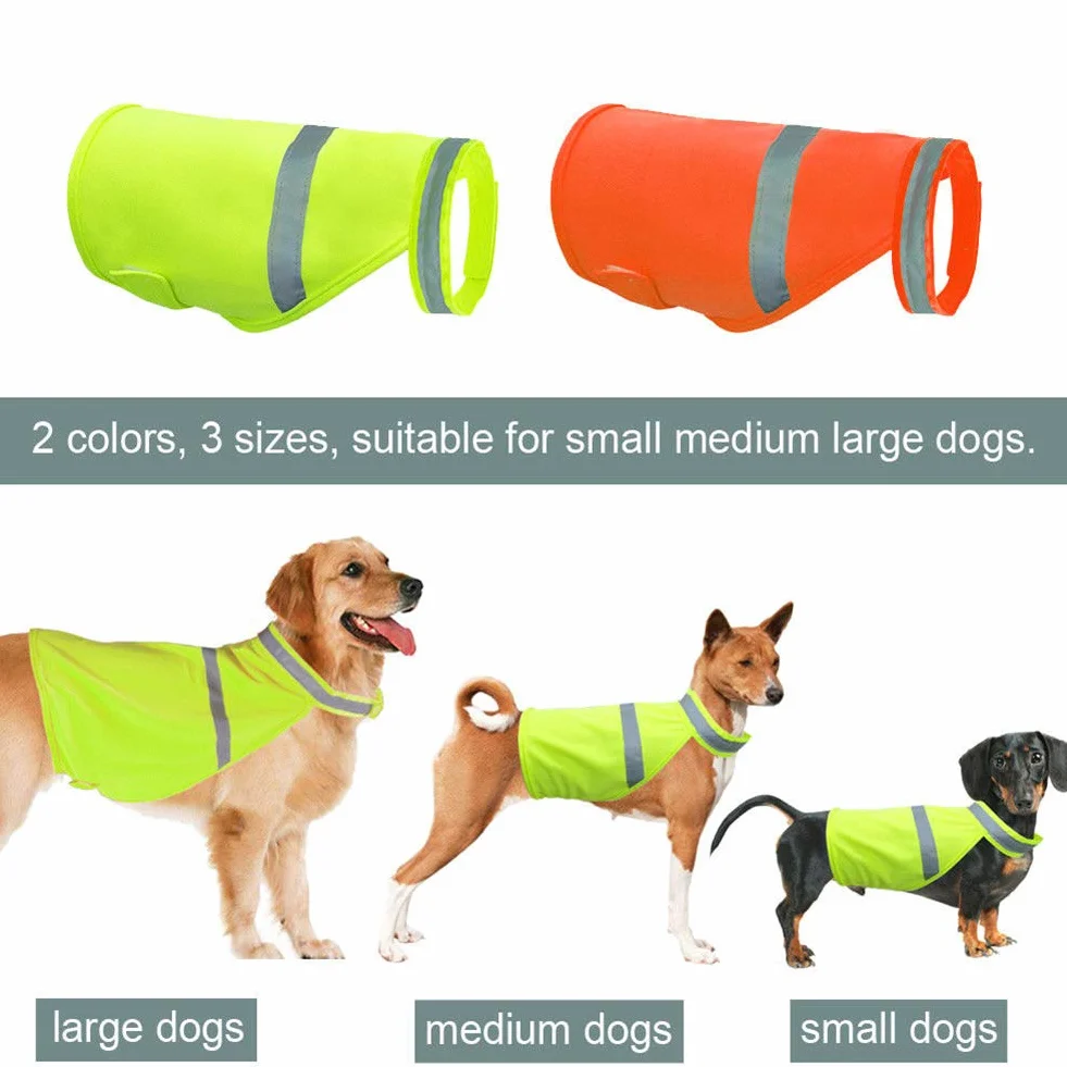 gilet fluorescente ad alta visibilità, per cani catarifrangente, offre una visibilità cruciale, aiutandoti a salvaguardare il tuo animale domestico da auto e incidenti da caccia, arancione L