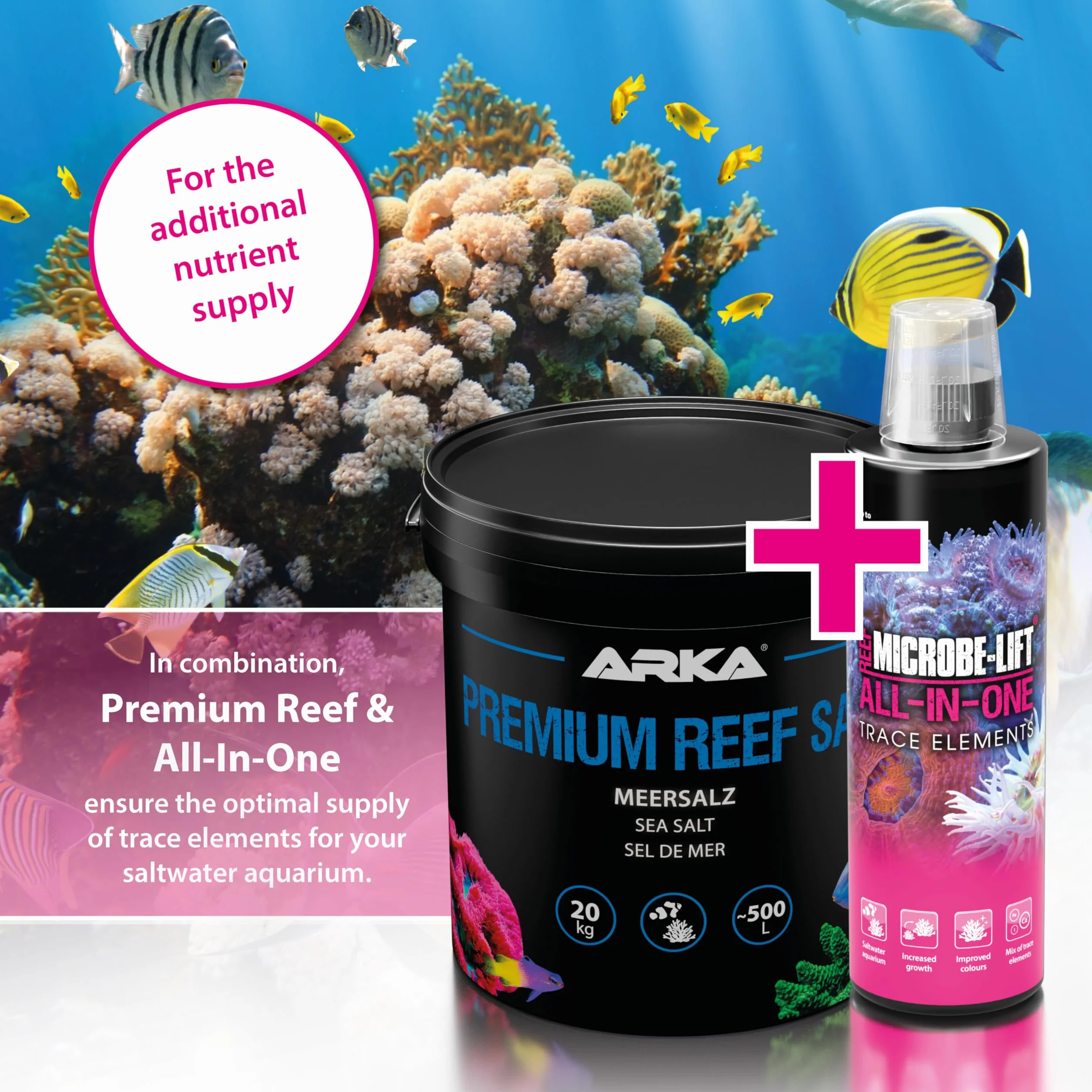 Sale marino 10  kg – ARKA Premium Reef Salt – sale sintetico per acquario marino – stimola la crescita dei coralli e i colori – si scioglie rapidamente, senza fosfati – parametri stabili