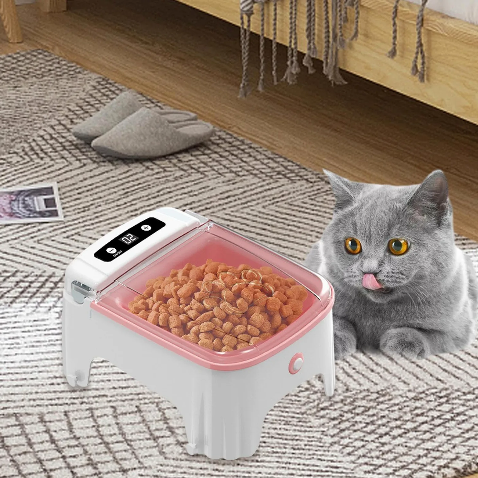 Distributore Automatico Di Cibo Umido Per Gatti Elettrica Cibo Secco | Sensore Adatto a Tutte le Razze, , Cani Piccoli e Cuccioli