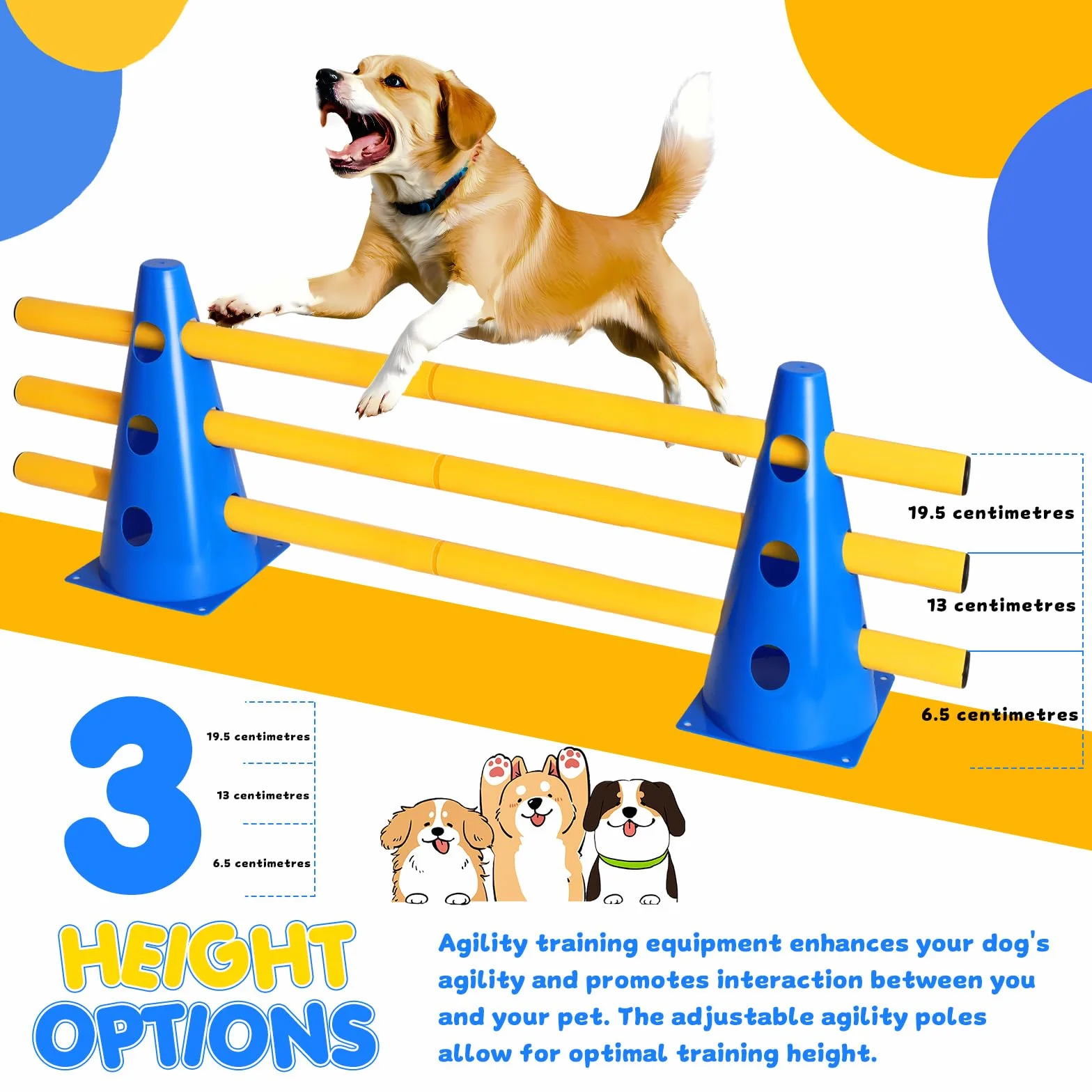 Set di 6 agility per cani, cavaletti, cani, hobby, ostacoli, ostacoli, hobby, horsing